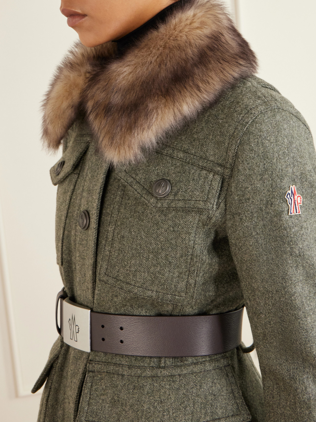Grenoble - Devez Shearling-Trimmed Wool-Gabardine Ski Jacket