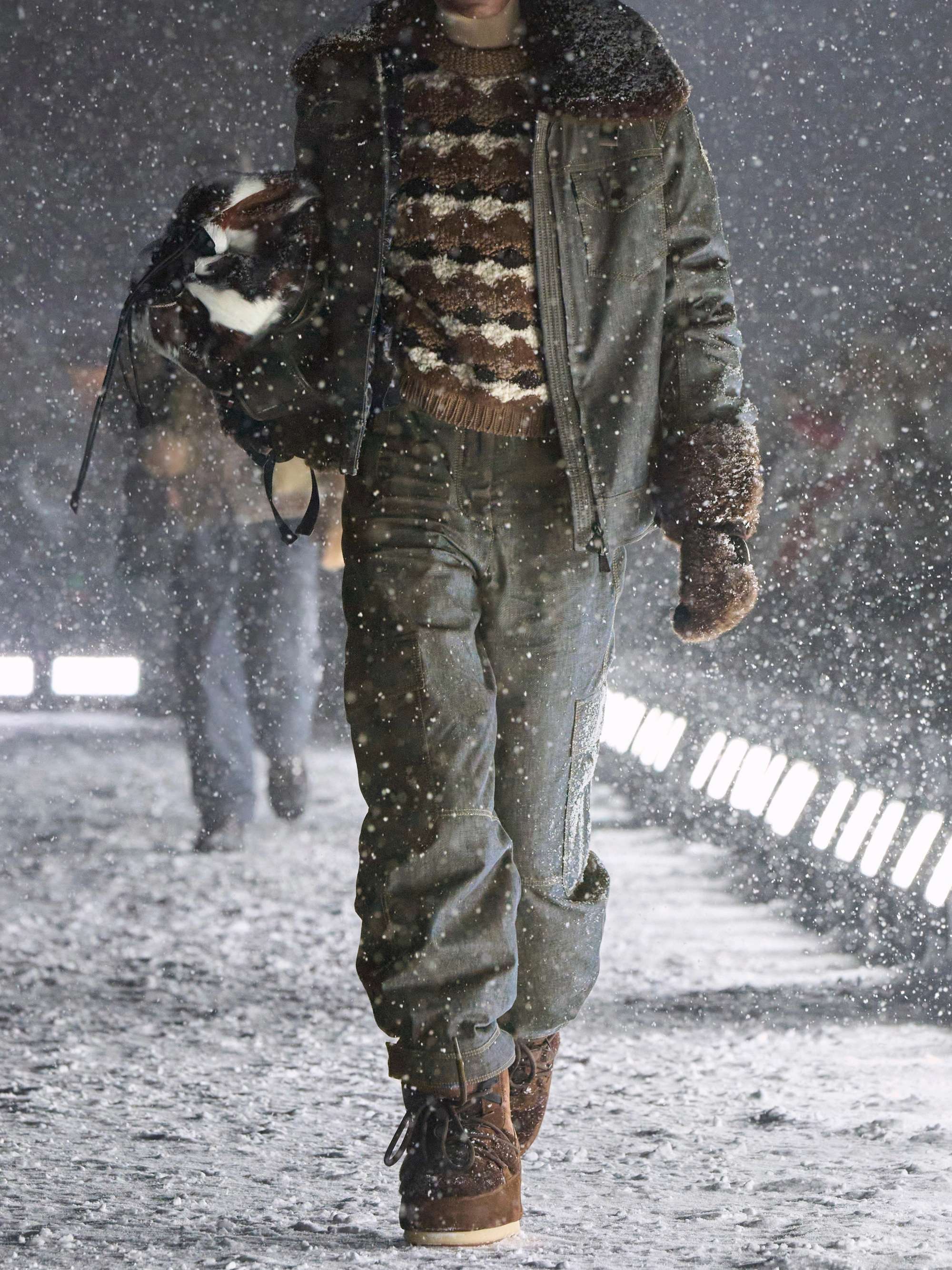 MONCLER GRENOBLE Devez shearling-trimmed wool-gabardine ski jacket