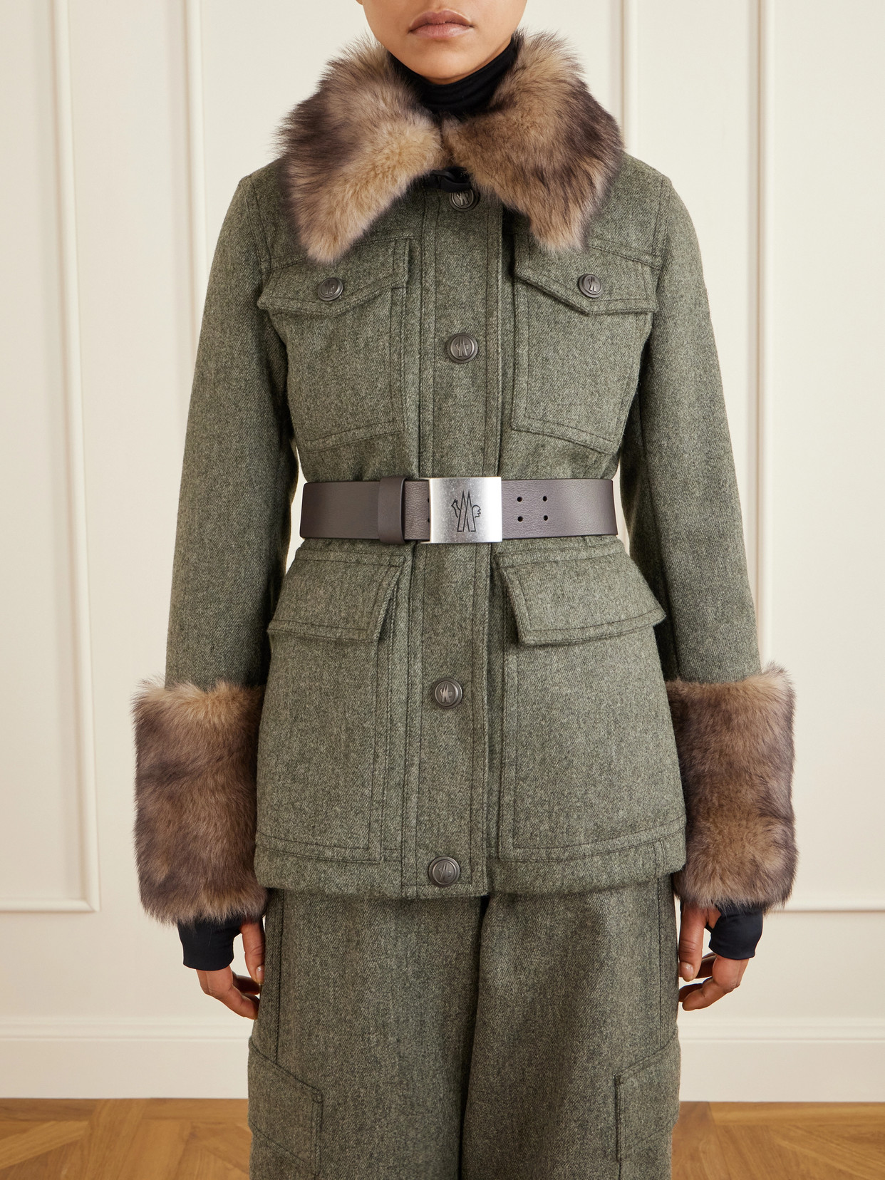 Grenoble - Devez Shearling-Trimmed Wool-Gabardine Ski Jacket