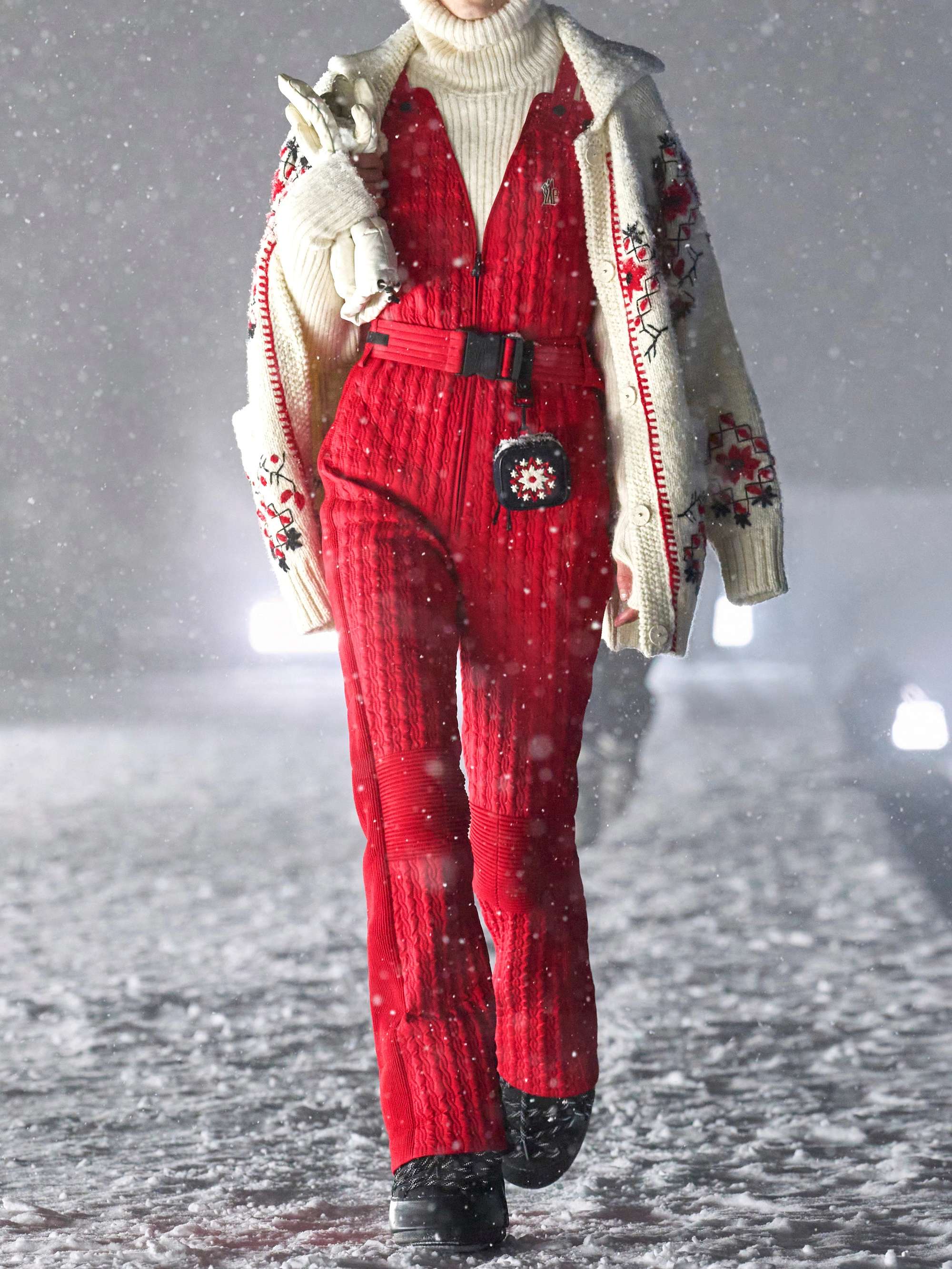 MONCLER GRENOBLE Embroidered wool-blend cardigan | NET-A-PORTER