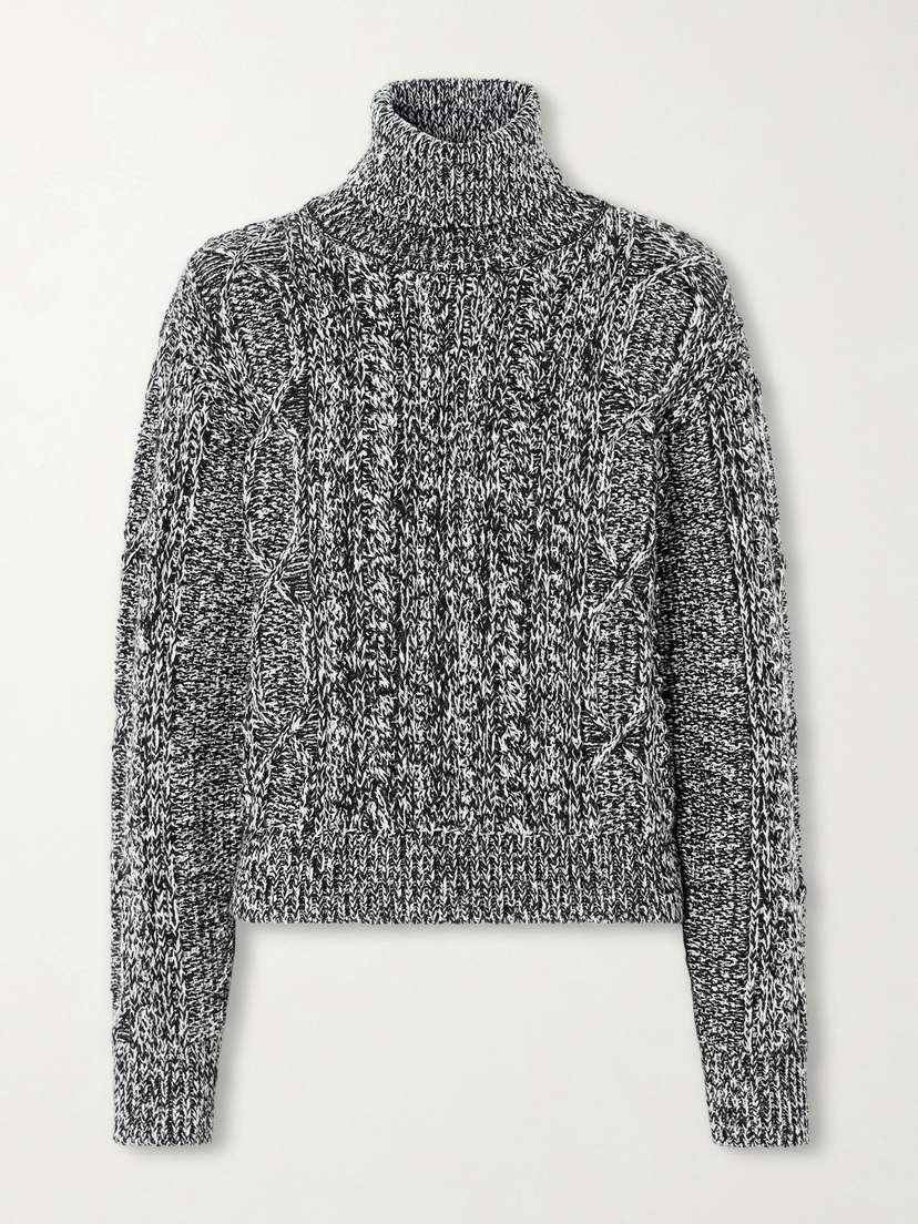 Moncler Grenoble Cable-knit Wool-blend Turtleneck Sweater