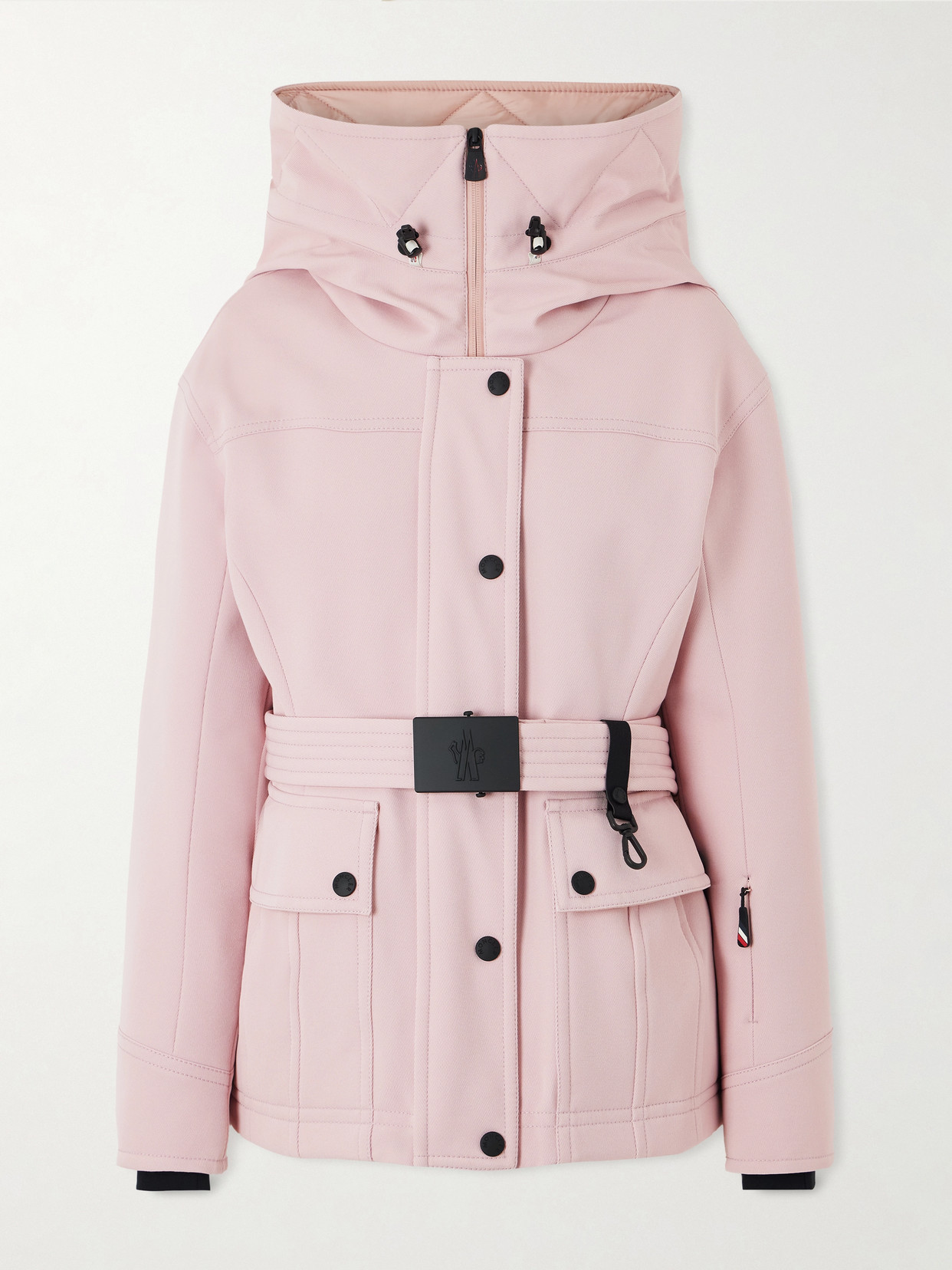 Moncler Isle Stretch-twill Down Ski Jacket In Pink