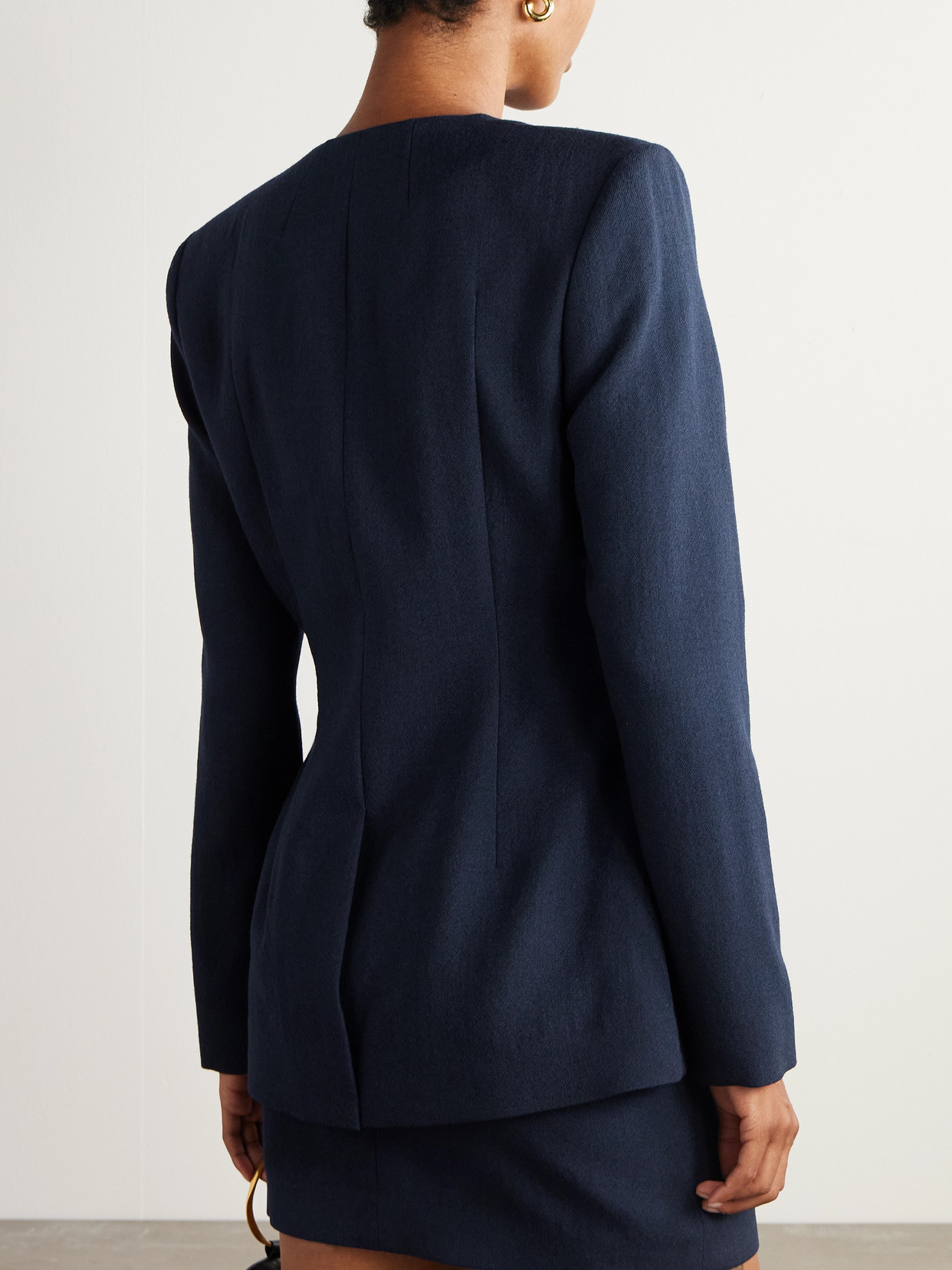 Tove Moya Wool-twill Jacket In Blue