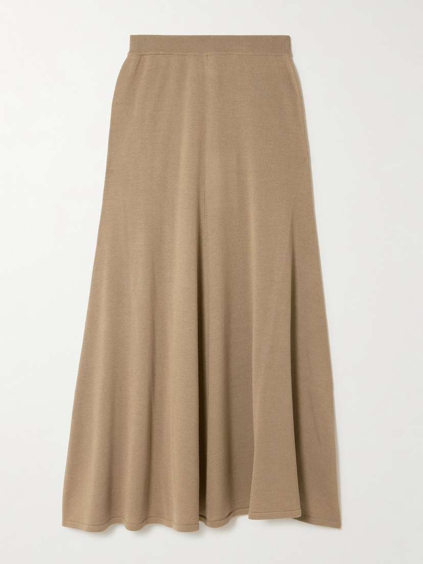 Tove Thora Merino Wool And Silk-blend Maxi Skirt