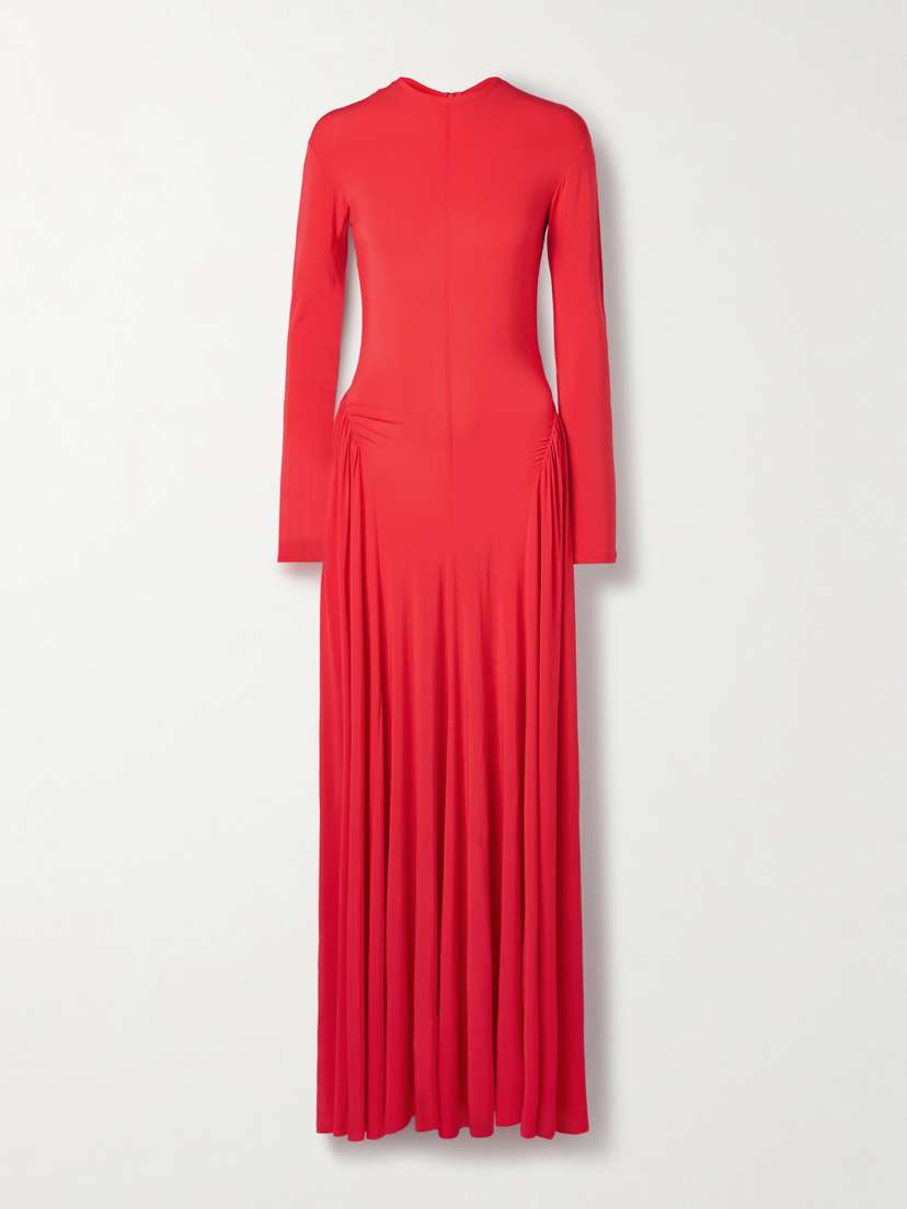 Tove Orea Gathered Stretch-jersey Maxi Dress