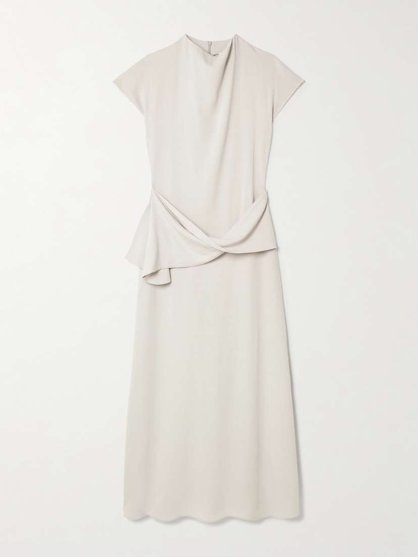 Tove Clem Draped Crepe Maxi Dress