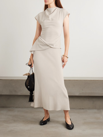 TOVE Clem draped crepe maxi dress