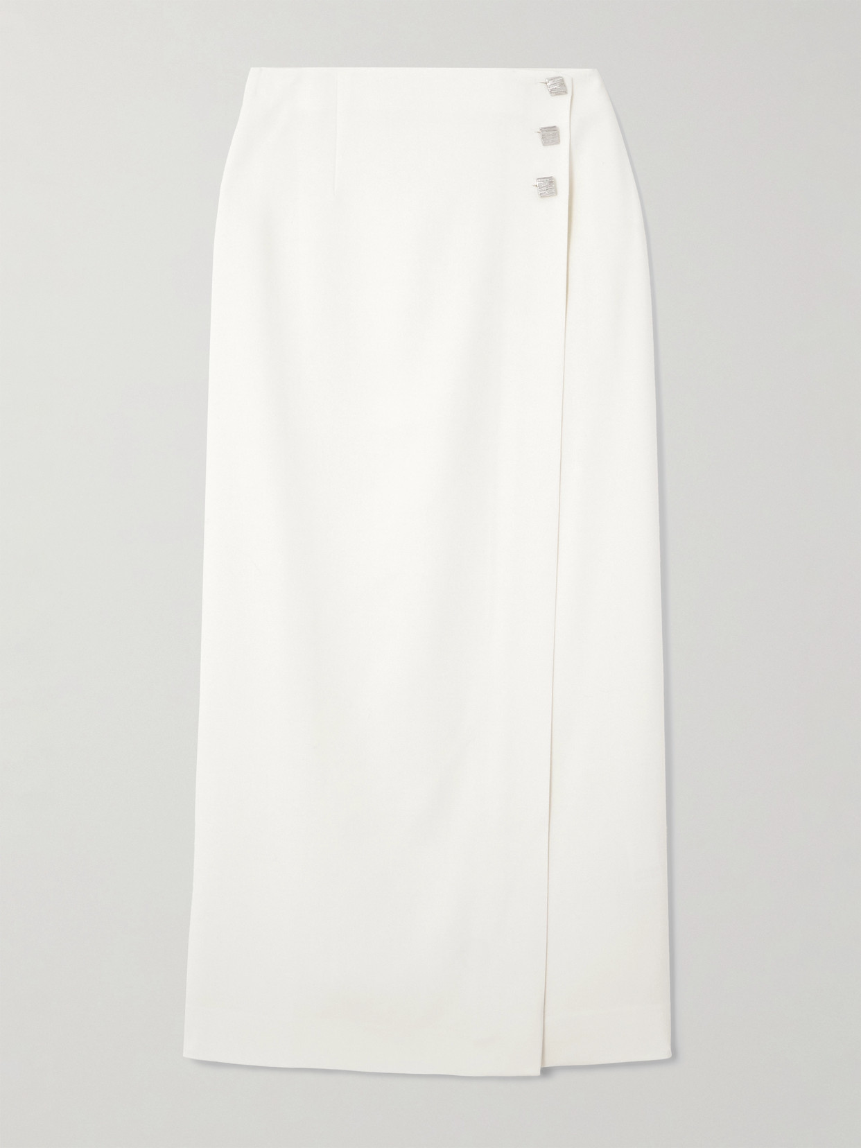 Tove Sindy Woven Midi Skirt In White