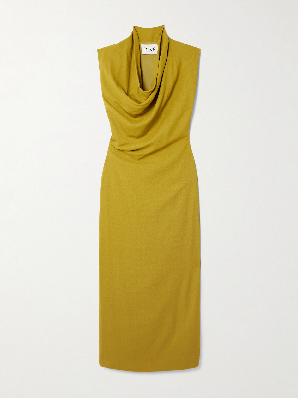 TOVE - Babette Draped Crepe Maxi Dress - Green