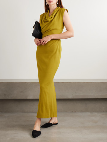 TOVE Babette draped crepe maxi dress