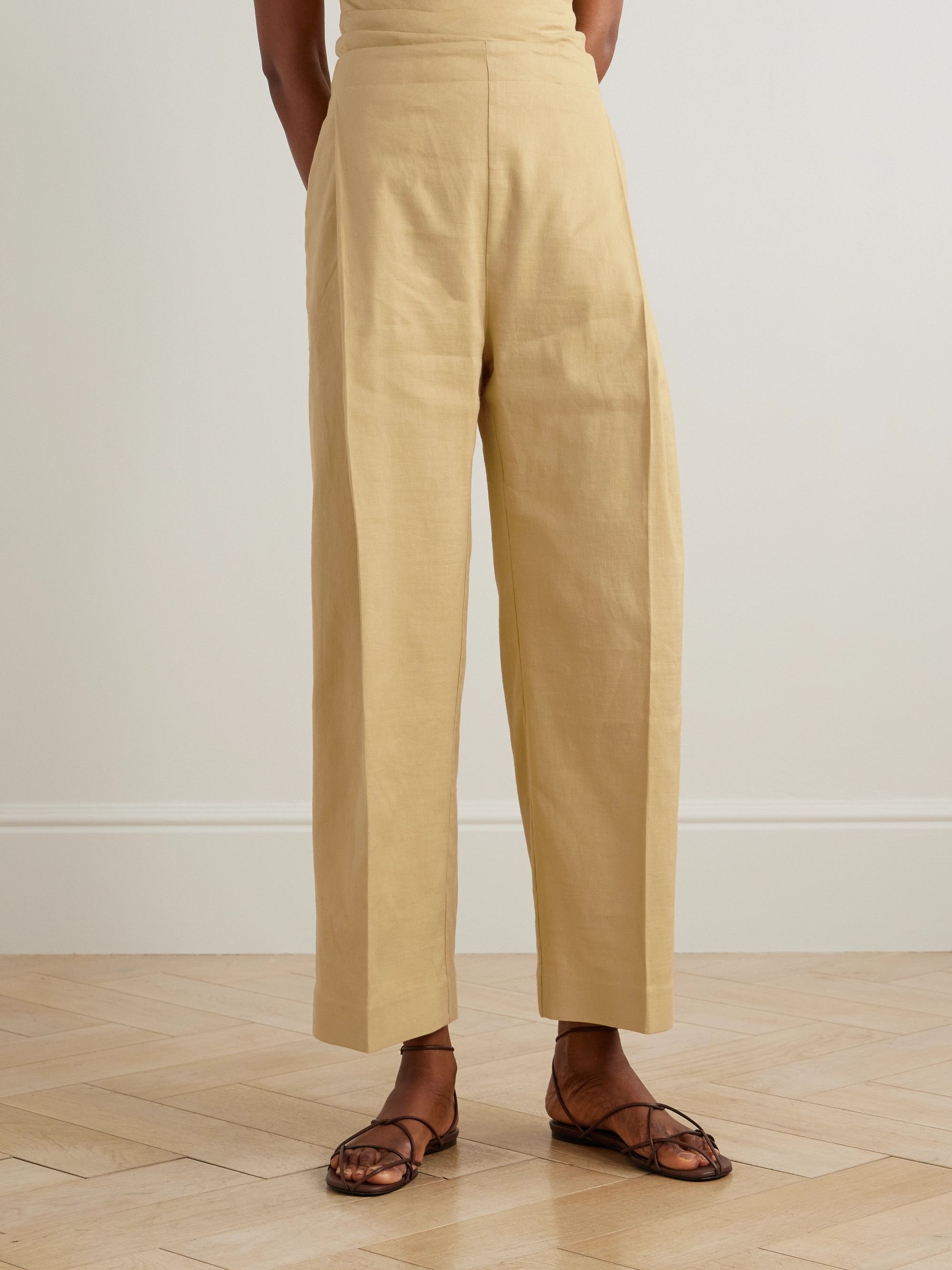 TOVE - Ornella linen-blend wide-leg pants | Plush