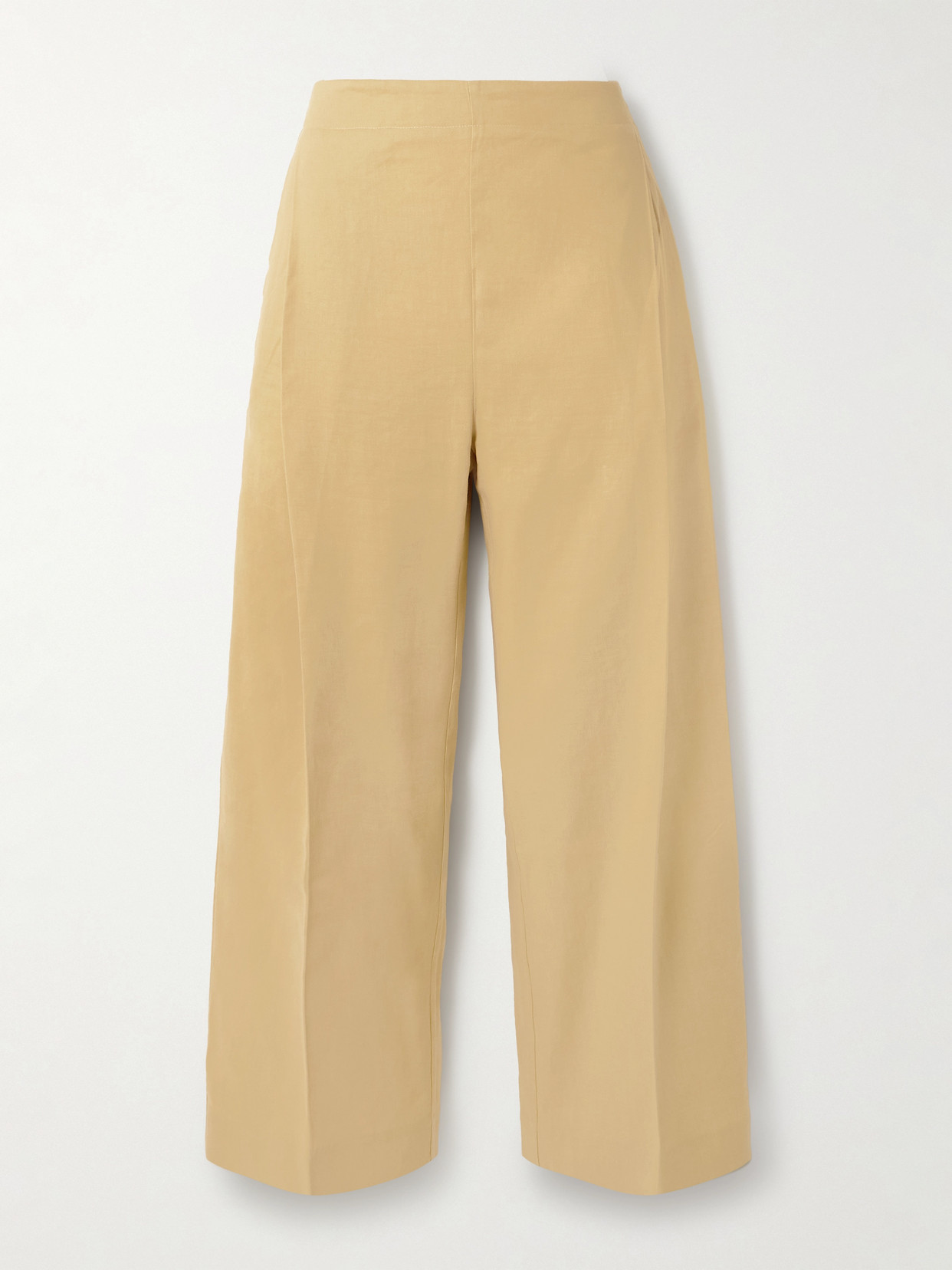 Tove Ornella Linen-blend Wide-leg Pants In Yellow