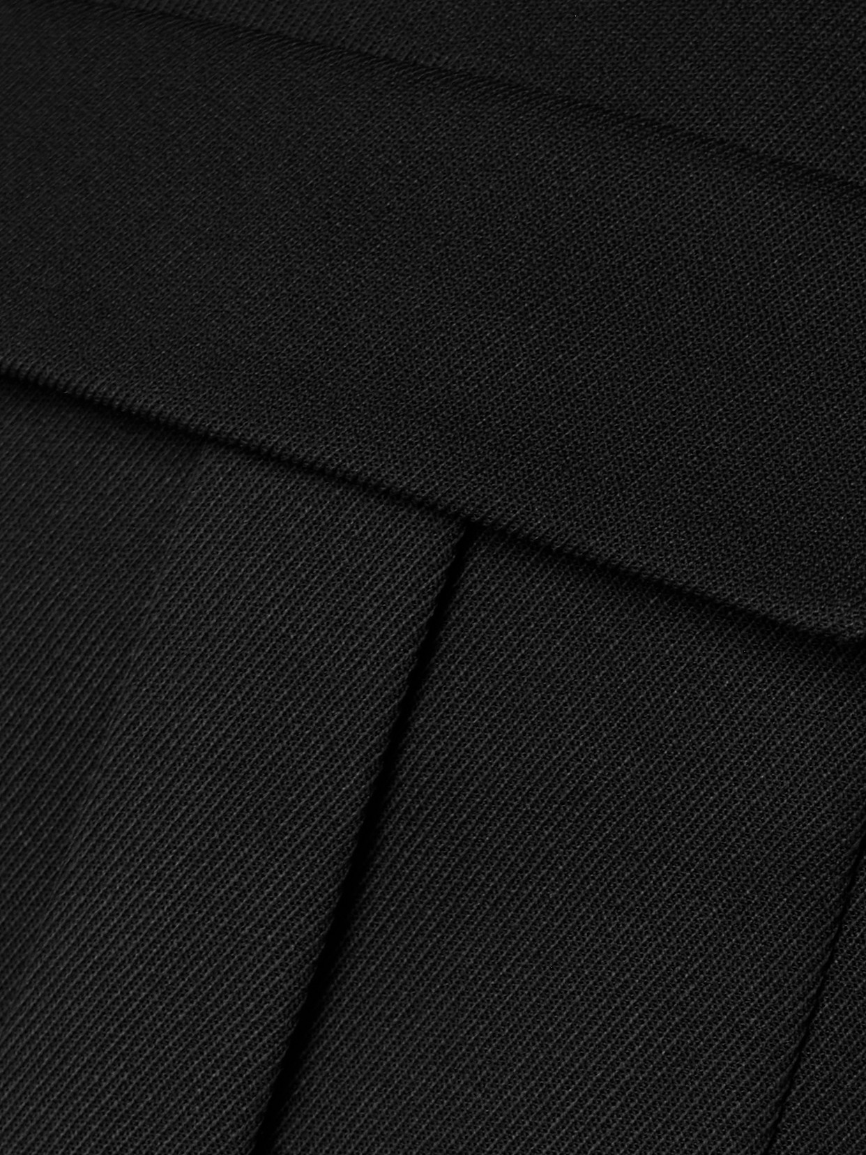 Veronica De Piante Birdie Cropped Wool-blend Twill Jacket In Black