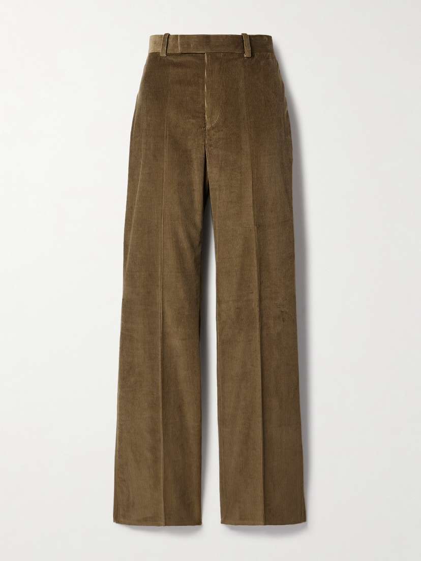 Veronica de Piante Taylor Cotton-corduroy Straight-leg Pants