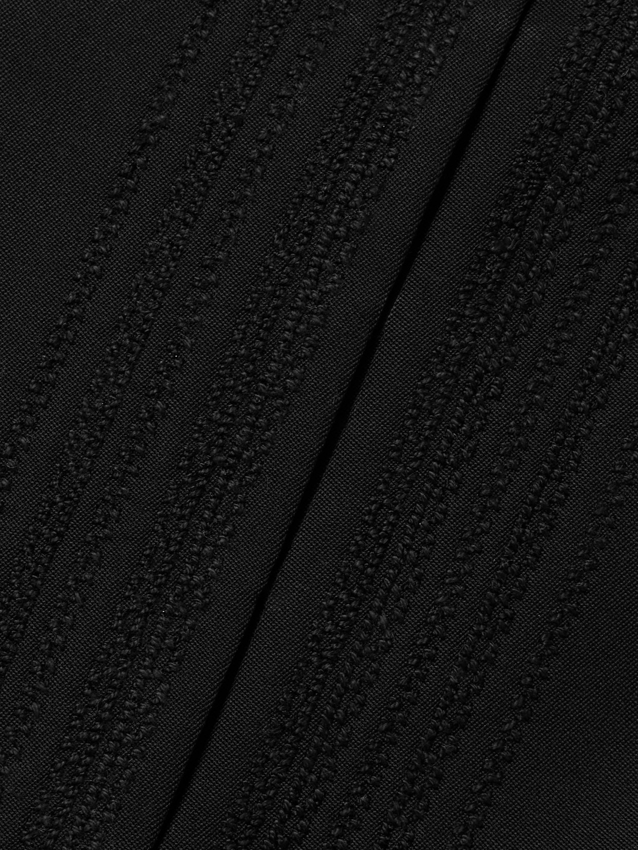 Veronica De Piante Robie Embroidered Grain De Poudre Wool Vest In Black