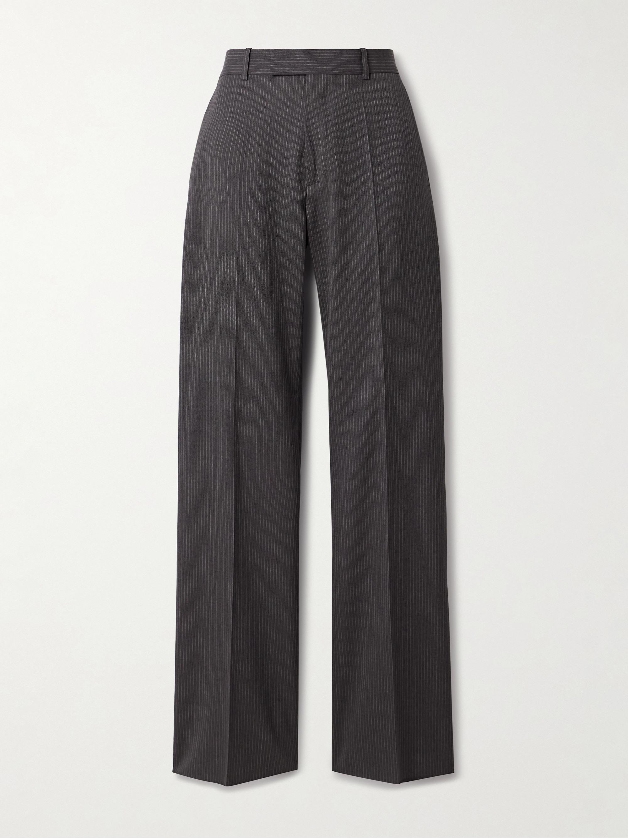 Veronica De Piante Taylor pinstriped wool-twill straight-leg pants thumbnail