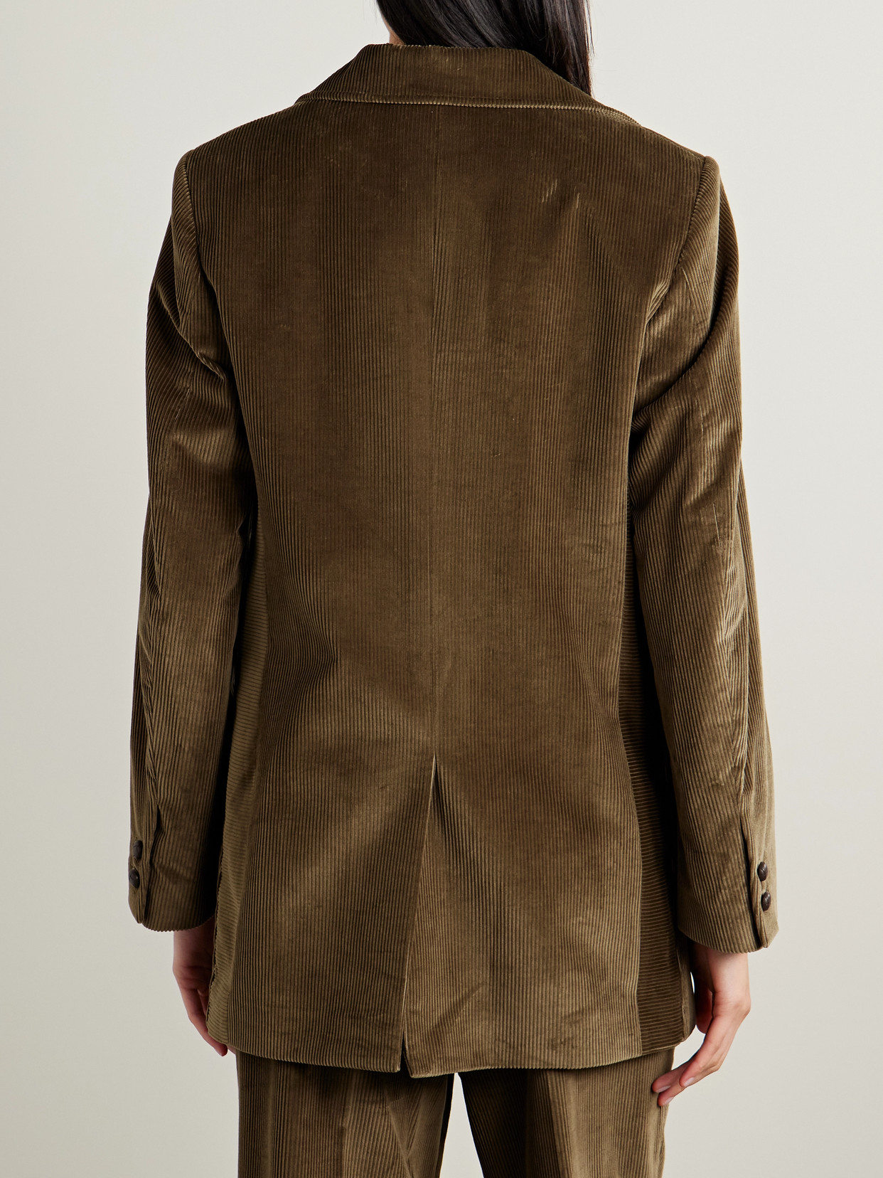 Veronica De Piante Harry Cotton-corduroy Blazer In Green