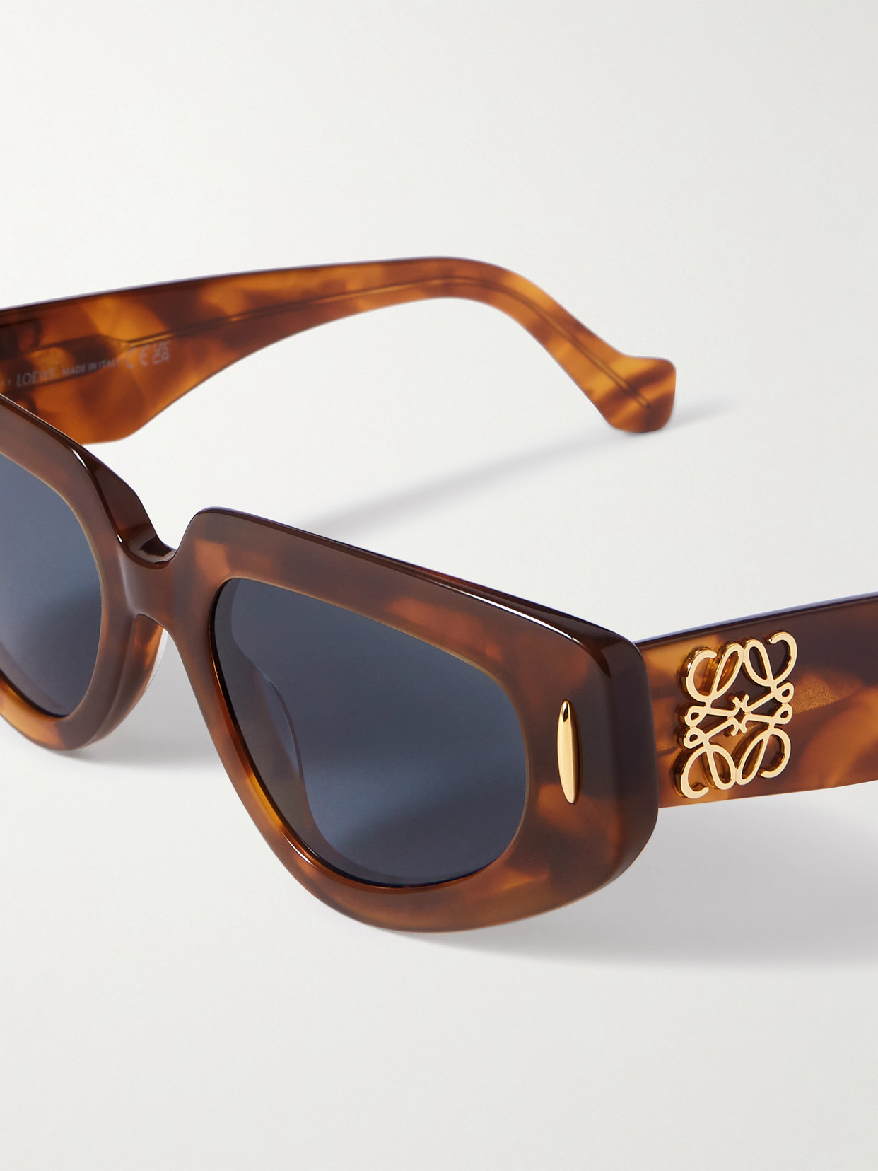 LOEWE ANAGRAM CAT-EYE TORTOISESHELL ACETATE SUNGLASSES