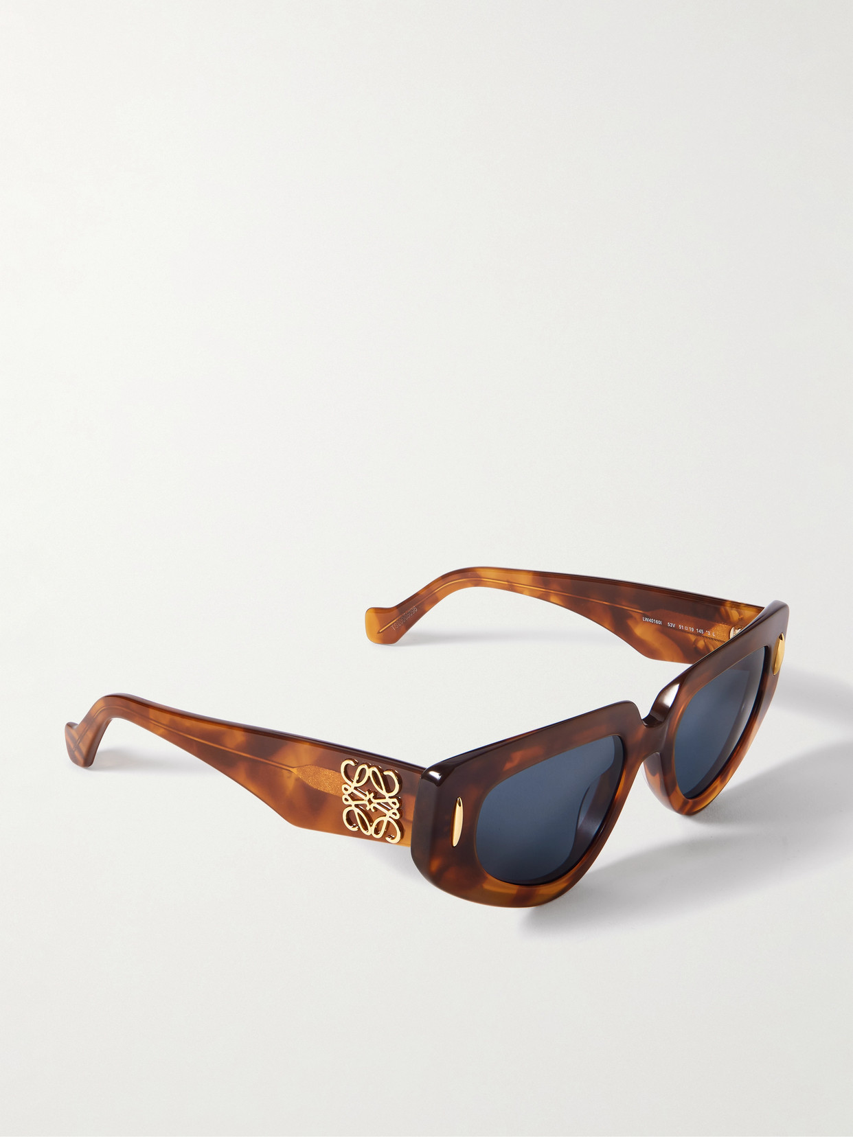 LOEWE ANAGRAM CAT-EYE TORTOISESHELL ACETATE SUNGLASSES
