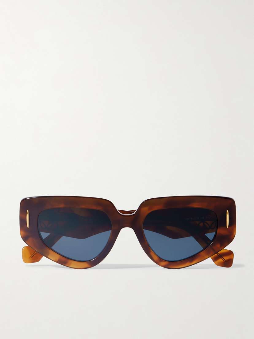 Loewe Anagram Cat-eye Tortoiseshell Acetate Sunglasses