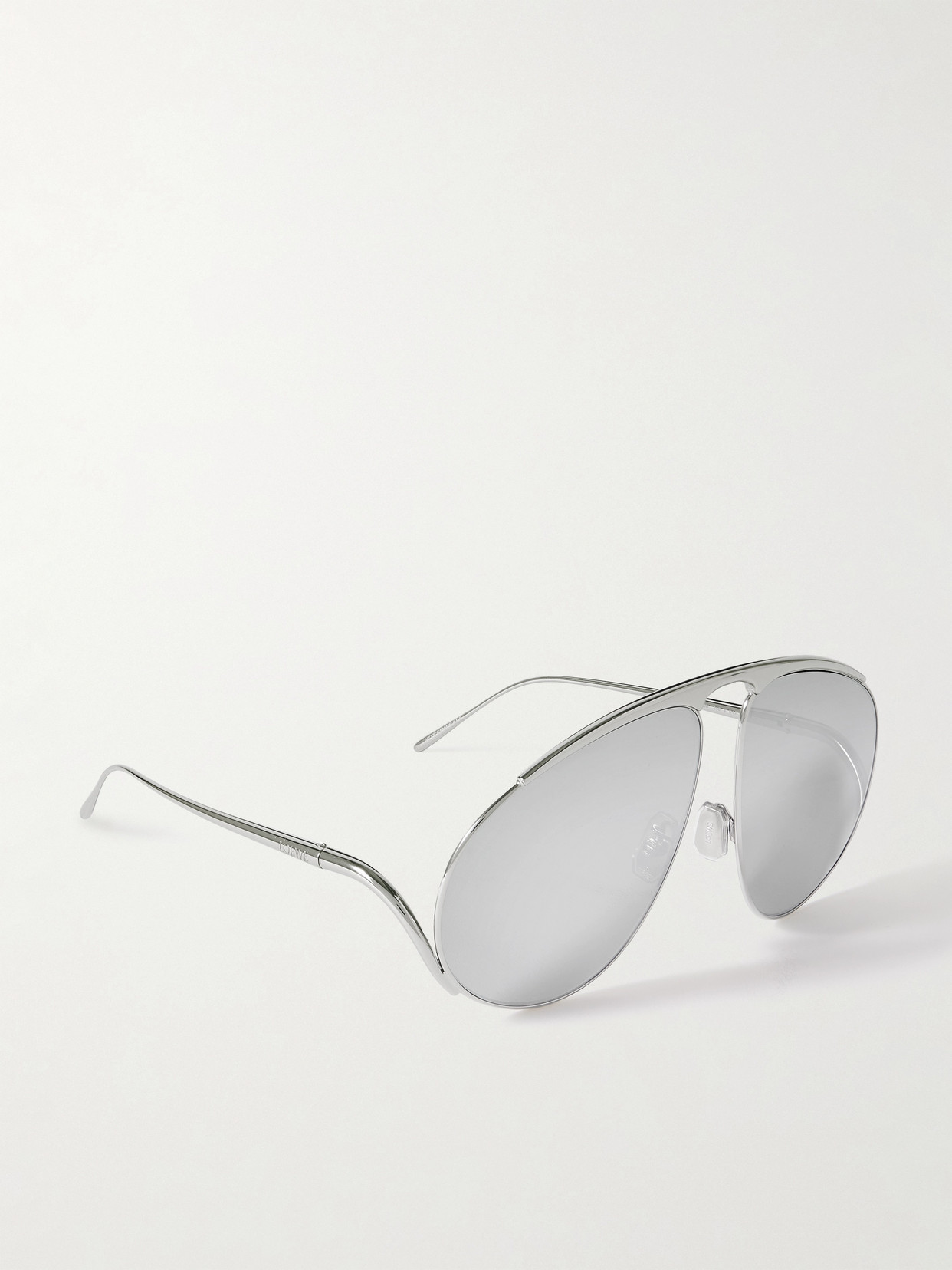 Loewe Aviator-style Silver-tone Sunglasses In Silver