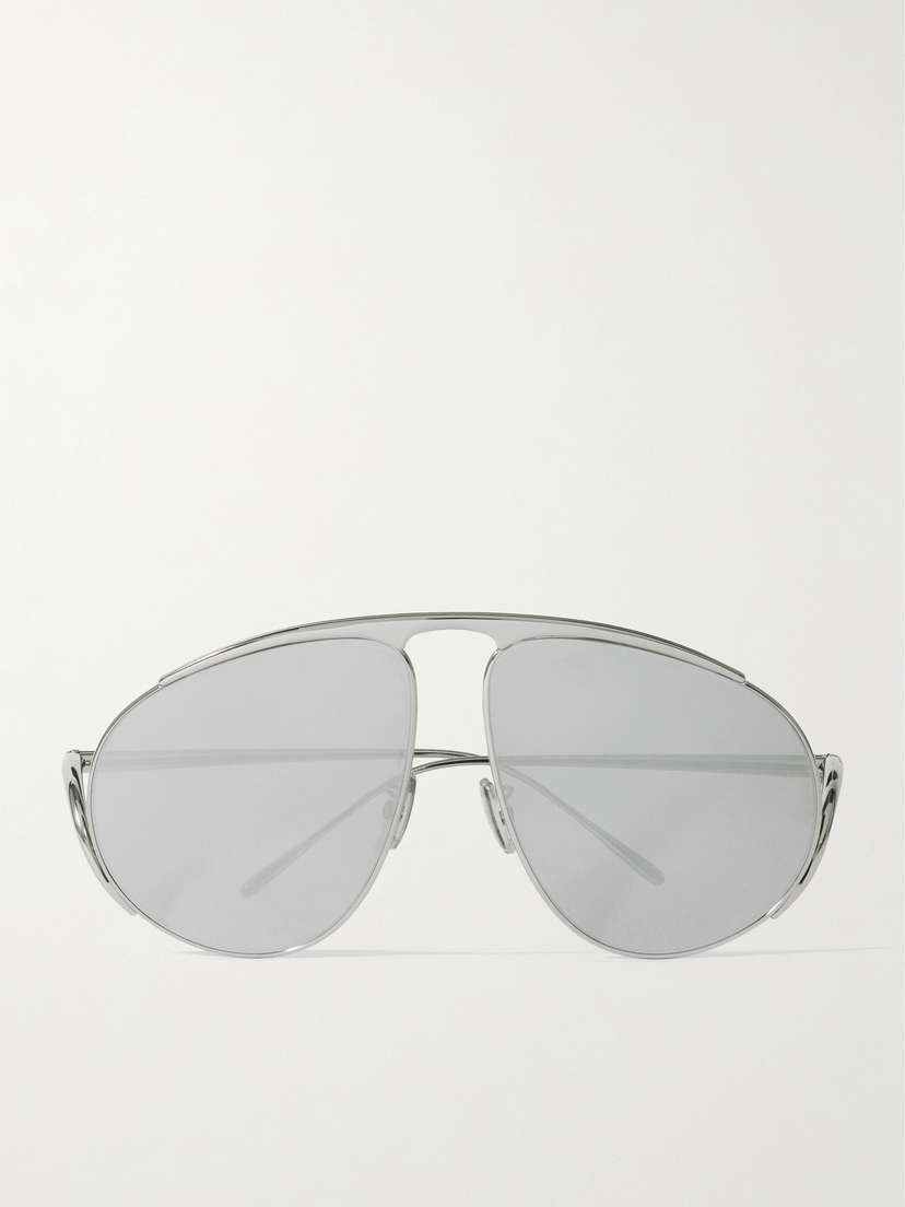 Loewe Aviator-style Silver-tone Sunglasses
