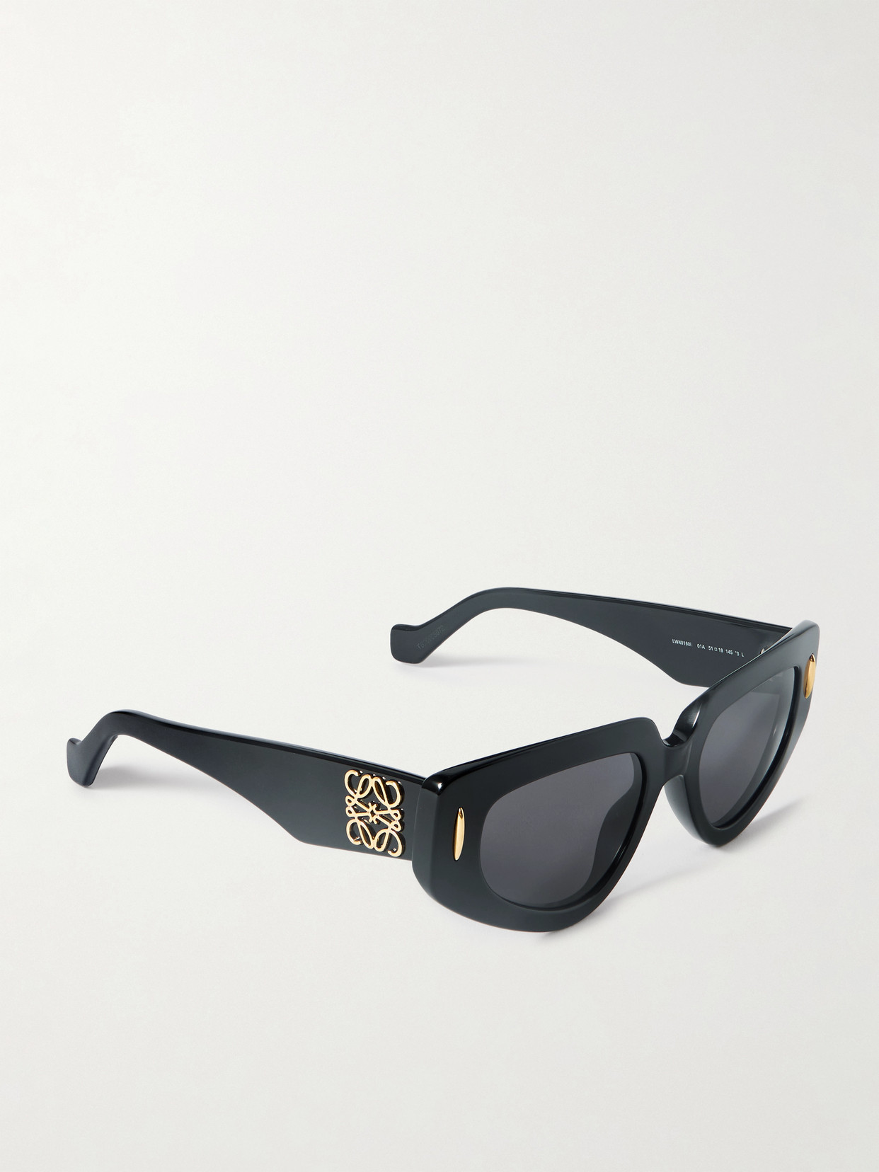 Loewe Anagram Cat-eye Acetate Sunglasses In Black