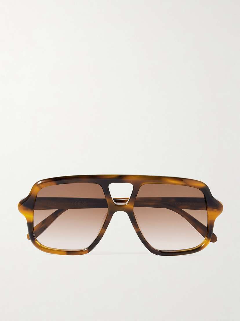 Loewe Aviator-style Tortoiseshell Acetate Sunglasses