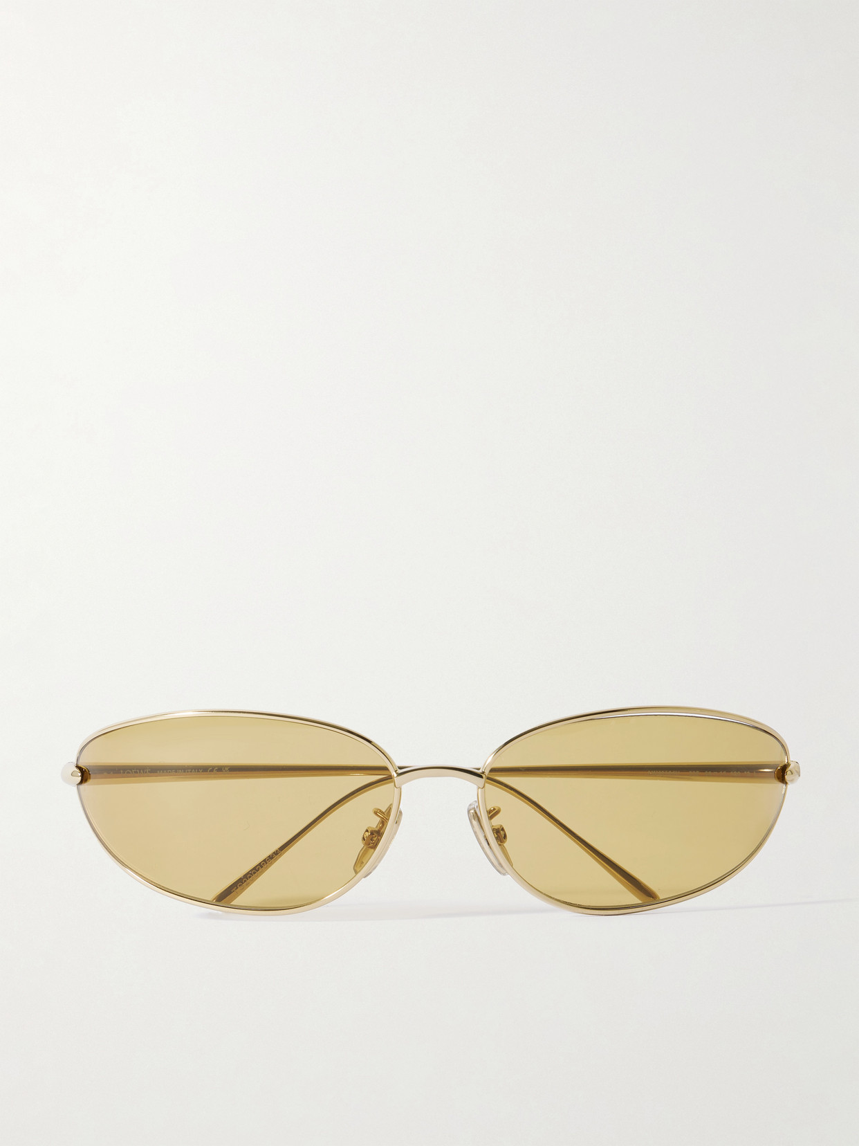 Loewe Oval-frame Gold-tone Sunglasses