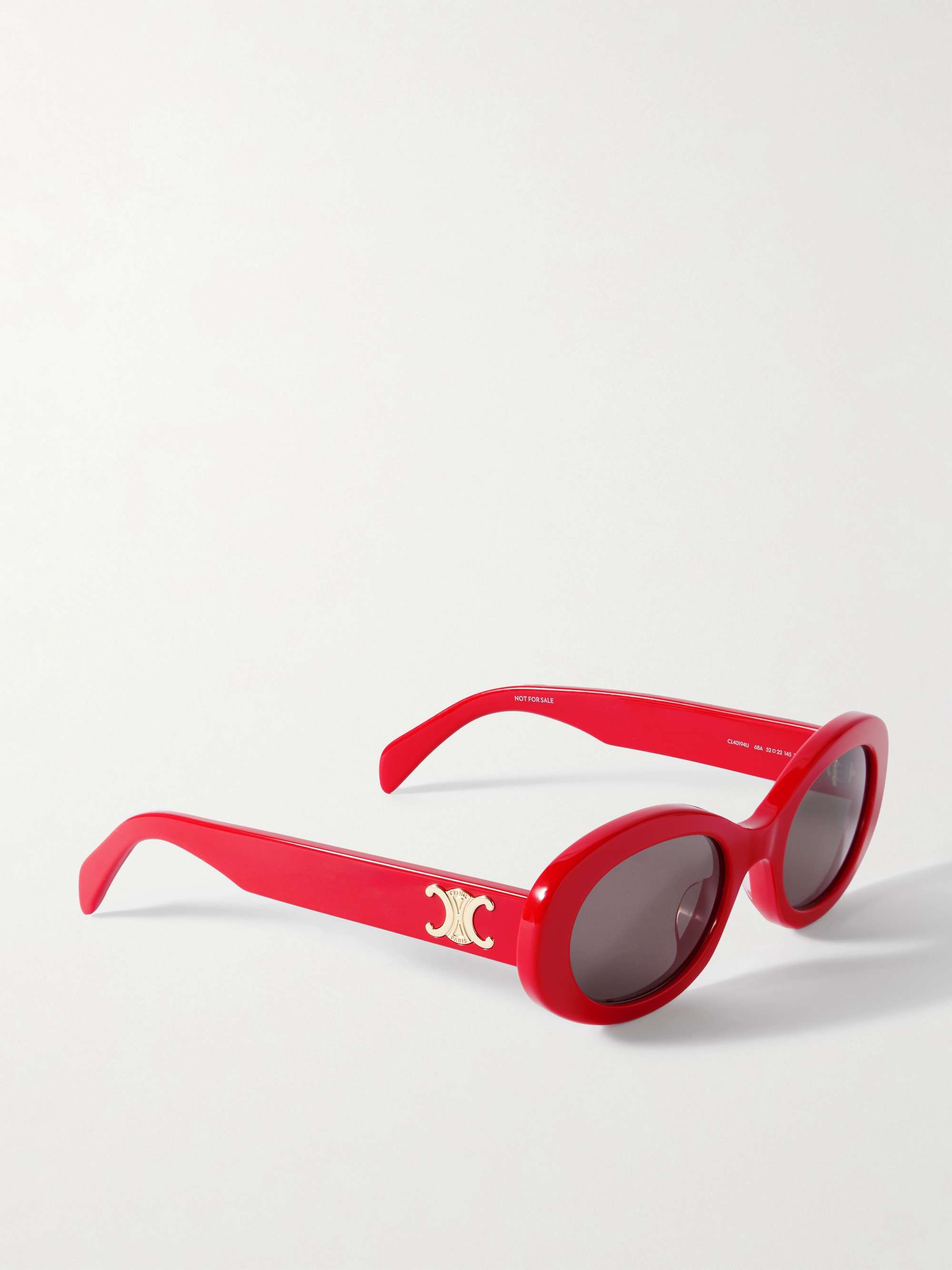 CELINE EYEWEAR Triomphe 板材椭圆框太阳镜