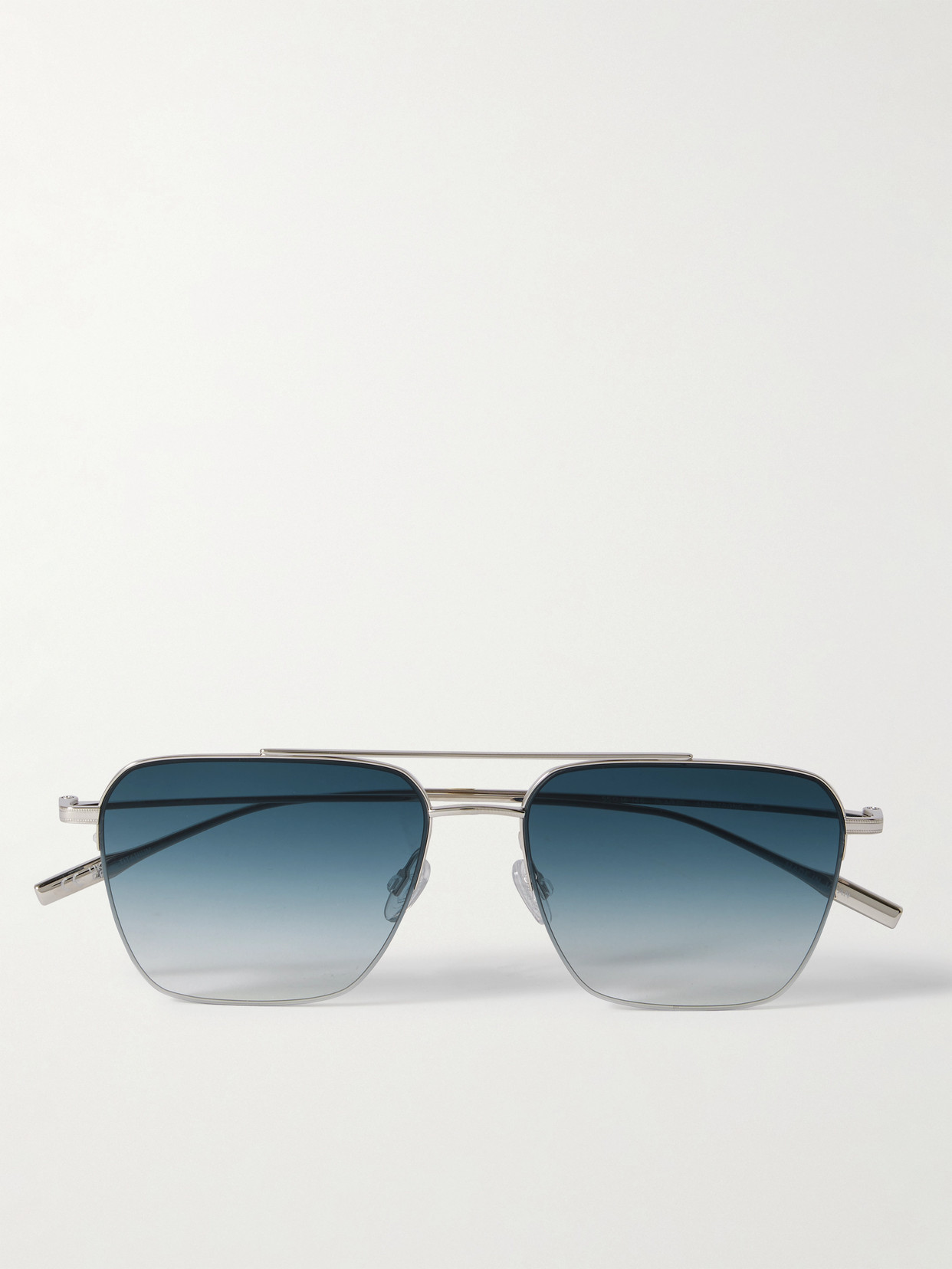 Barton Perreira Armstrong Aviator-style Silver-tone Titanium Sunglasses