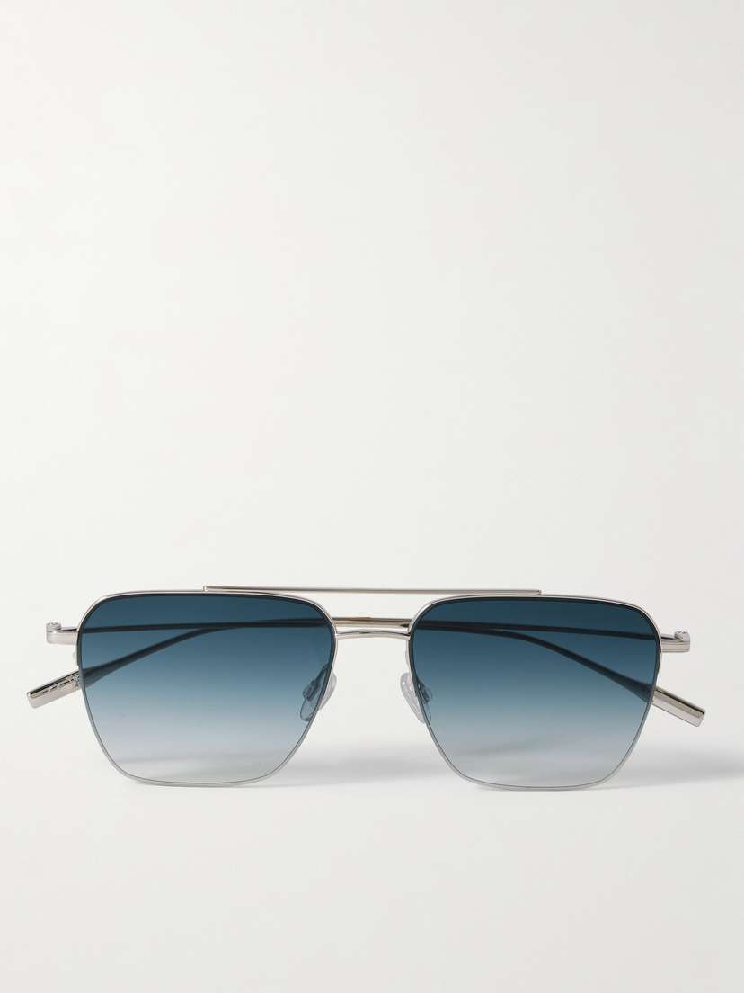 BARTON PERREIRA Armstrong Aviator-style Silver-tone Titanium Sunglasses