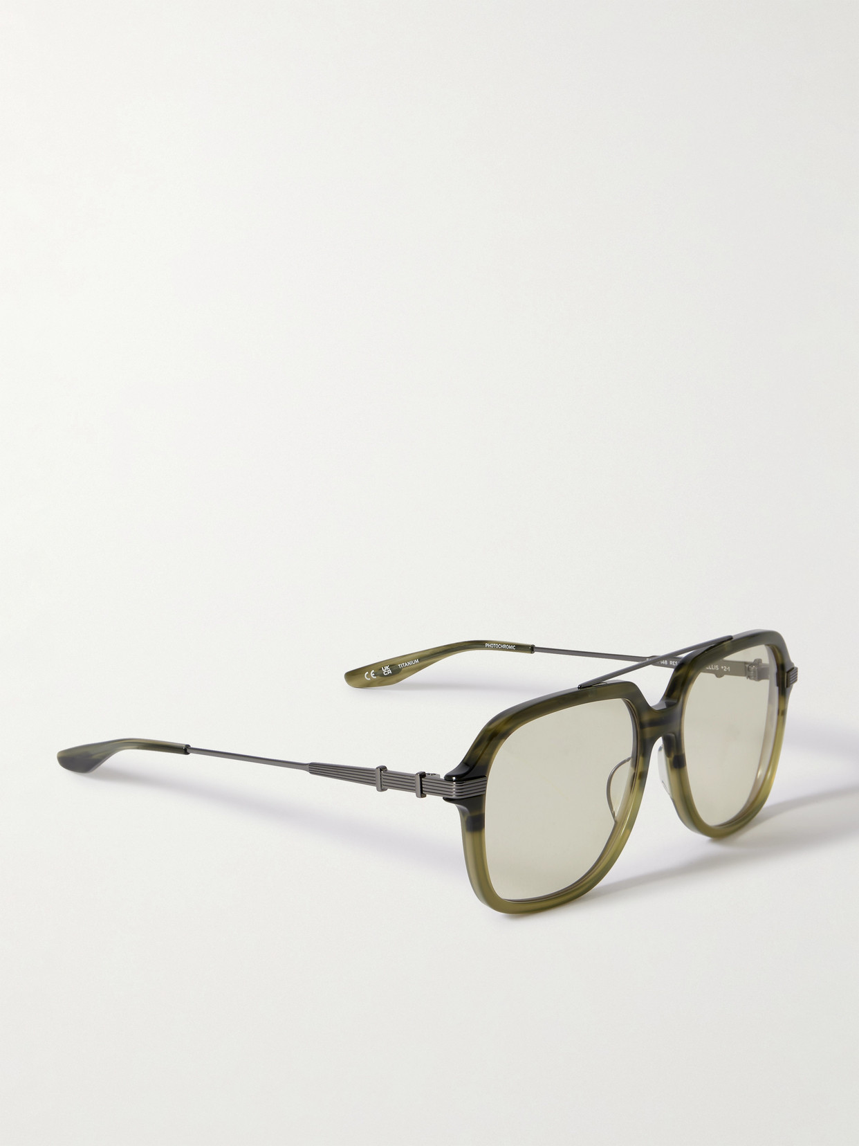 Barton Perreira D. Ellis Aviator-style Acetate And Titanium Sunglasses