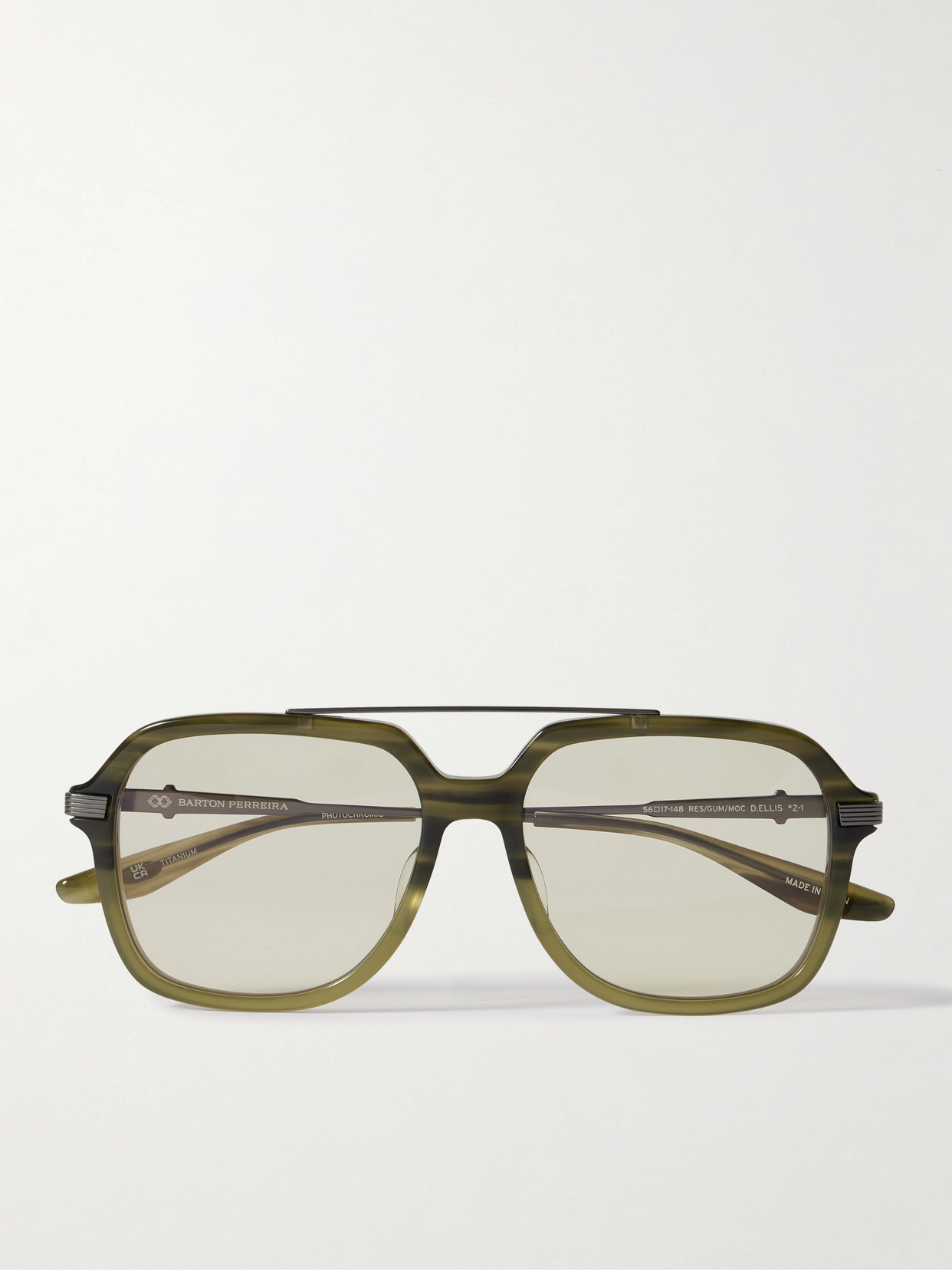 Barton Perreira D. Ellis Aviator-style Acetate And Titanium Sunglasses