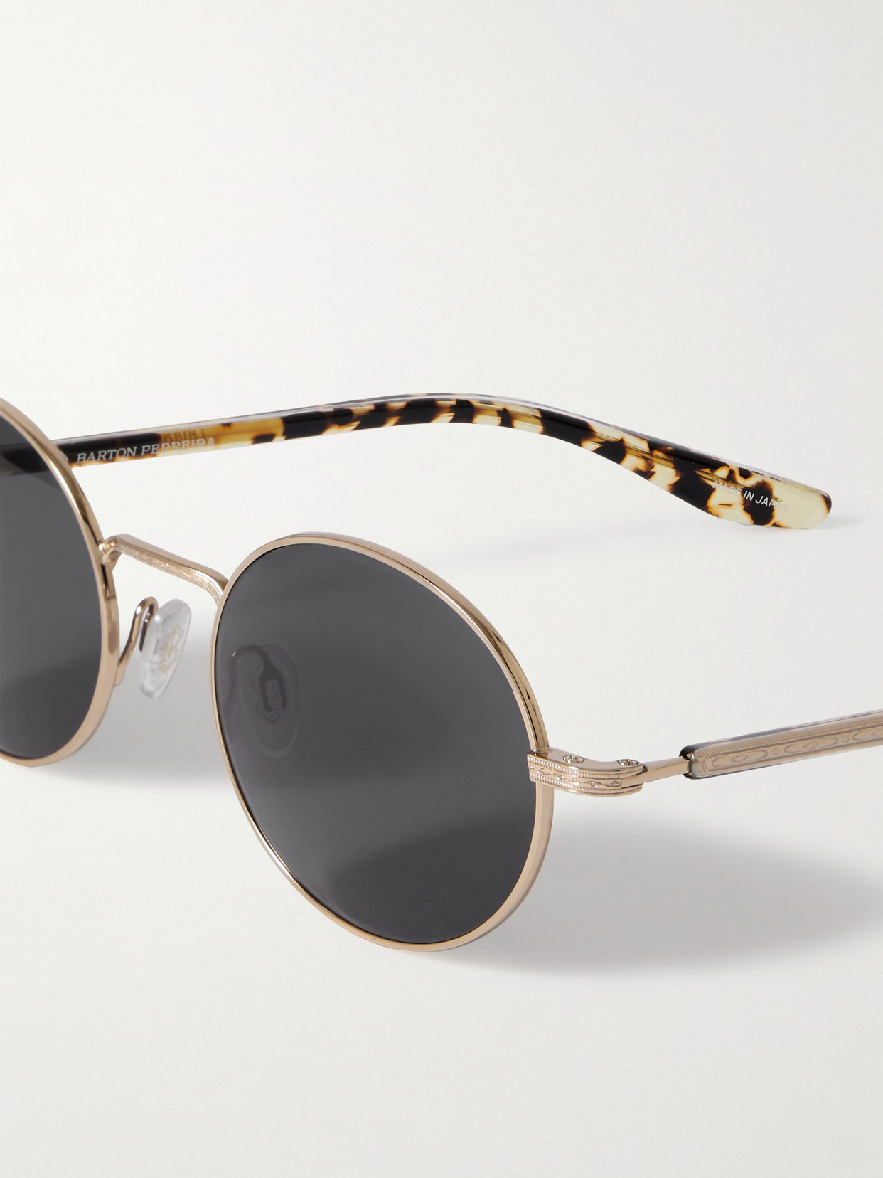 Barton Perreira Anamcara Round-frame Gold-tone Sunglasses