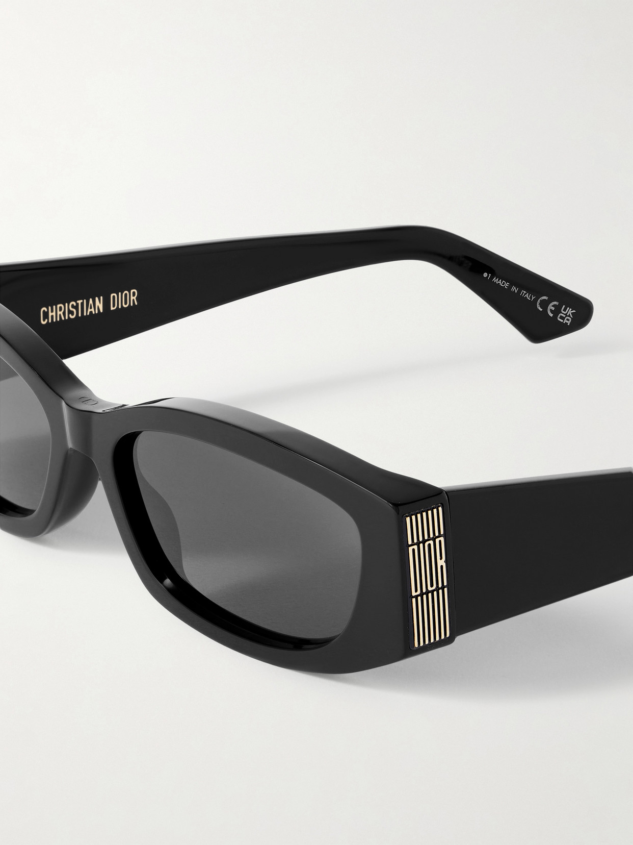 Dior Graphique S1i Rectangular-frame Acetate Sunglasses In Black