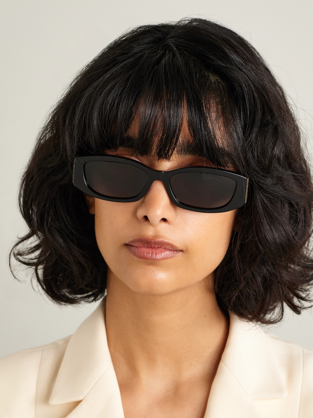 Dior Graphique S1i Rectangular-frame Acetate Sunglasses In Black