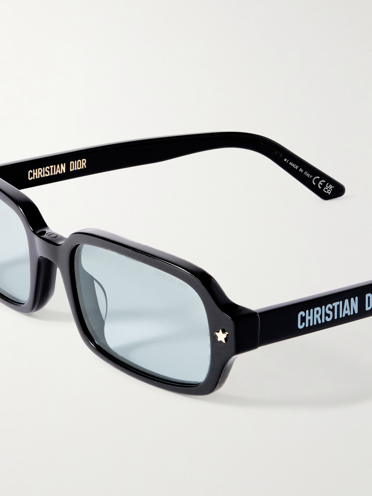Dior Pacific S3i Rectangular-frame Acetate Sunglasses In Black
