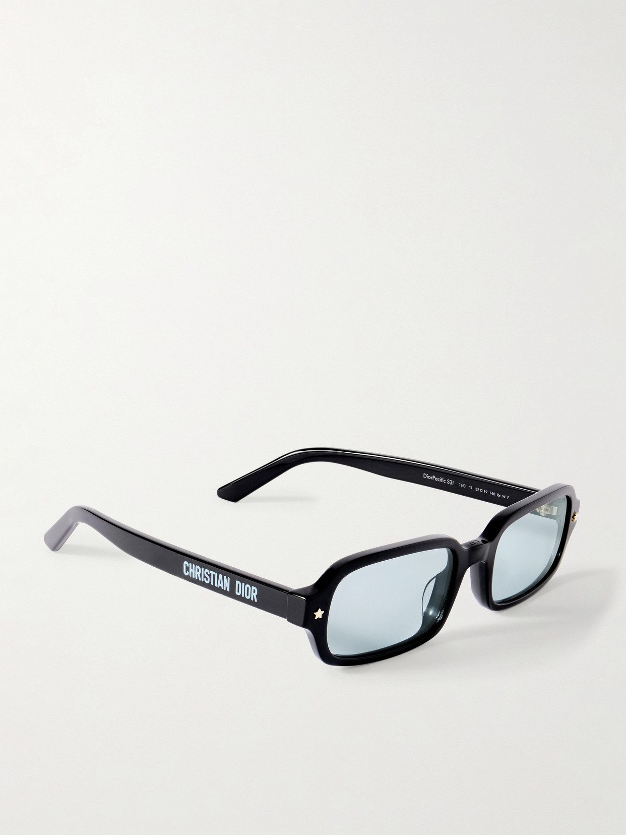 Dior Pacific S3i Rectangular-frame Acetate Sunglasses In Black