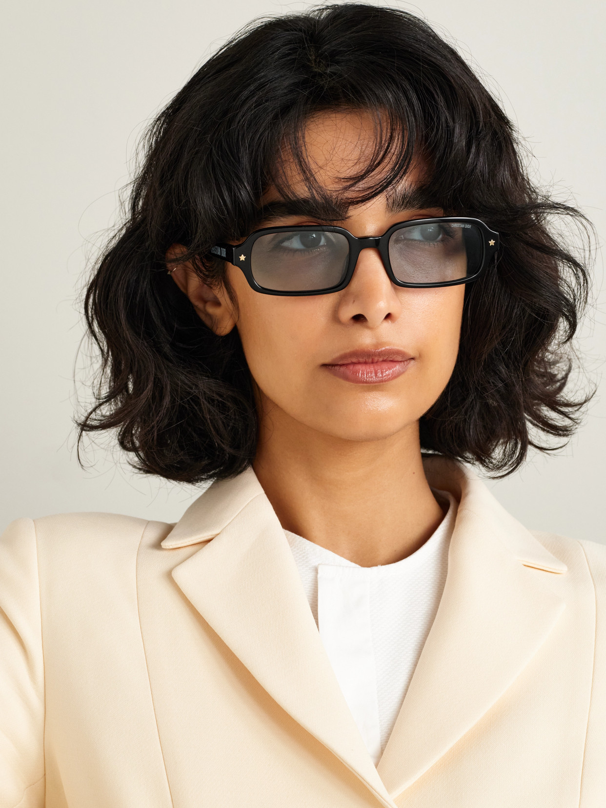 Dior Pacific S3i Rectangular-frame Acetate Sunglasses In Black