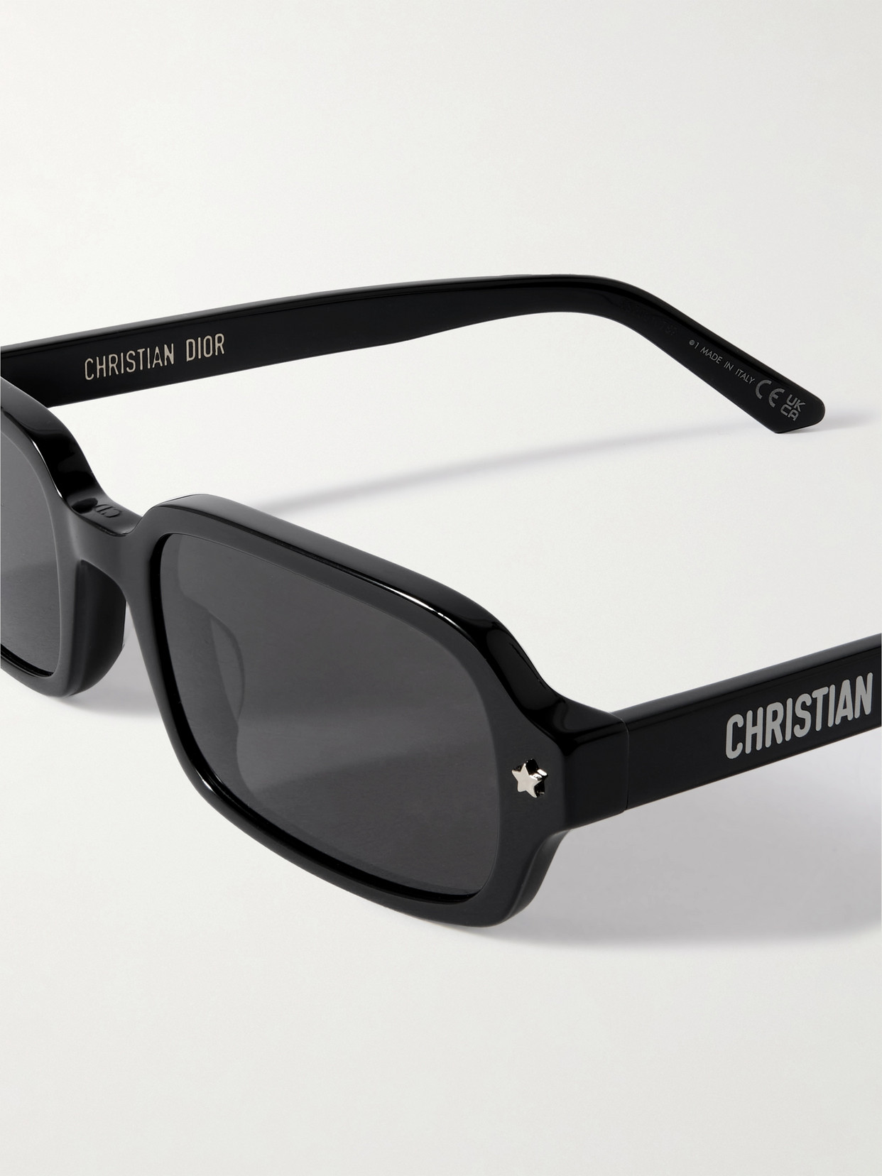 Dior Pacific S3i Rectangular-frame Acetate Sunglasses In Black