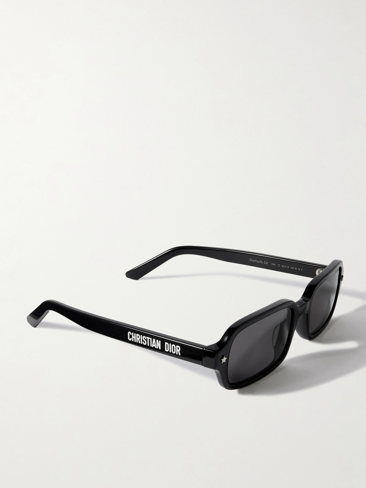 Dior Pacific S3i Rectangular-frame Acetate Sunglasses In Black