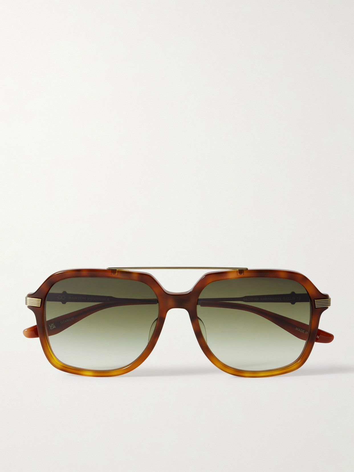 Barton Perreira D. Ellis Aviator-style Tortoiseshell Acetate Sunglasses