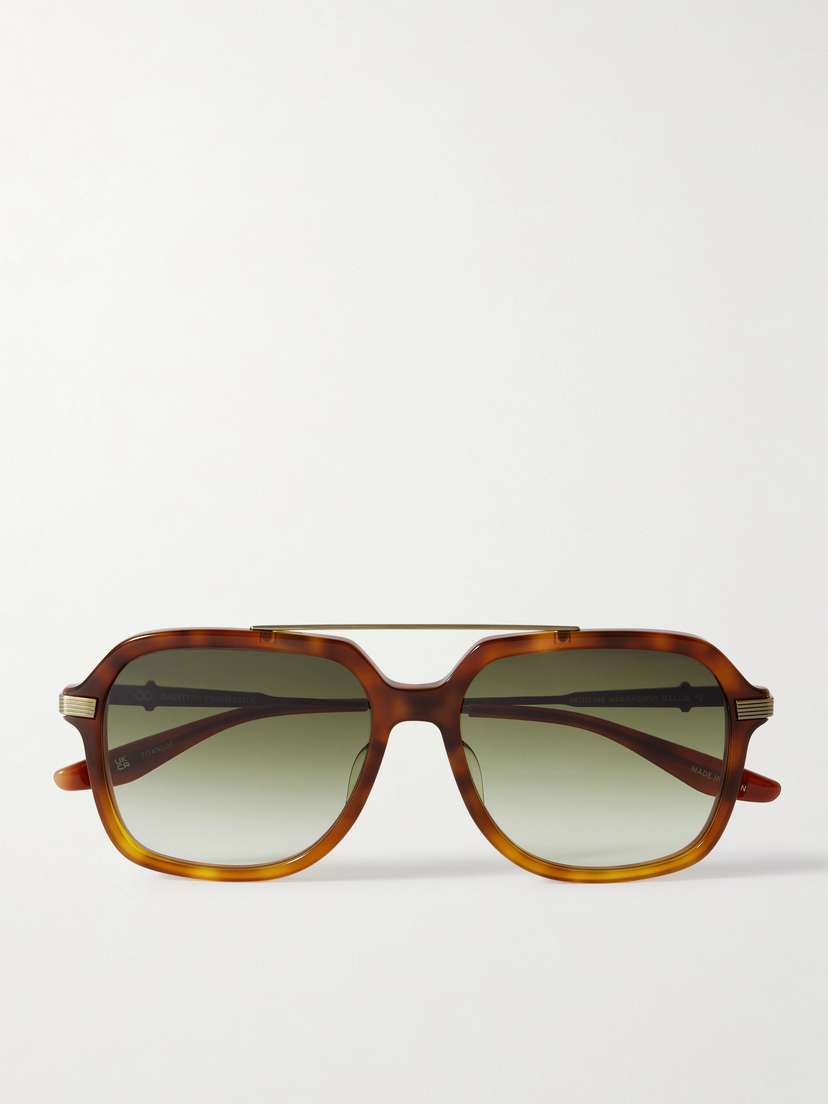 BARTON PERREIRA D. Ellis Aviator-style Tortoiseshell Acetate Sunglasses