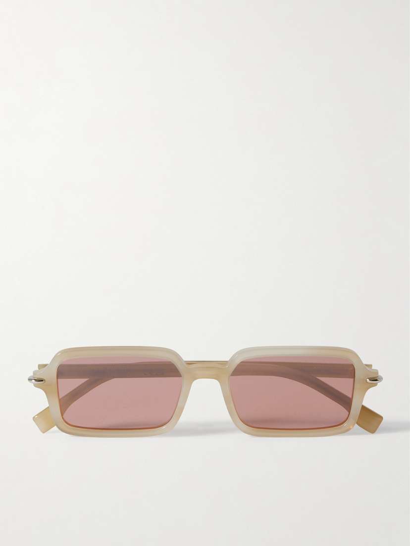 FENDI EYEWEAR Selleria Rectangle-frame Acetate Sunglasses