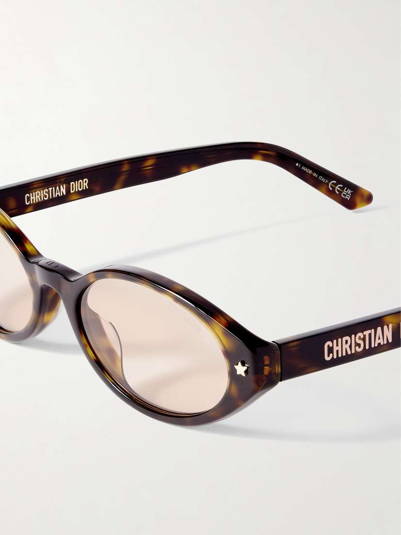 Diorpacific R1i Oval-frame Tortoiseshell Acetate Sunglasses | Image | 3