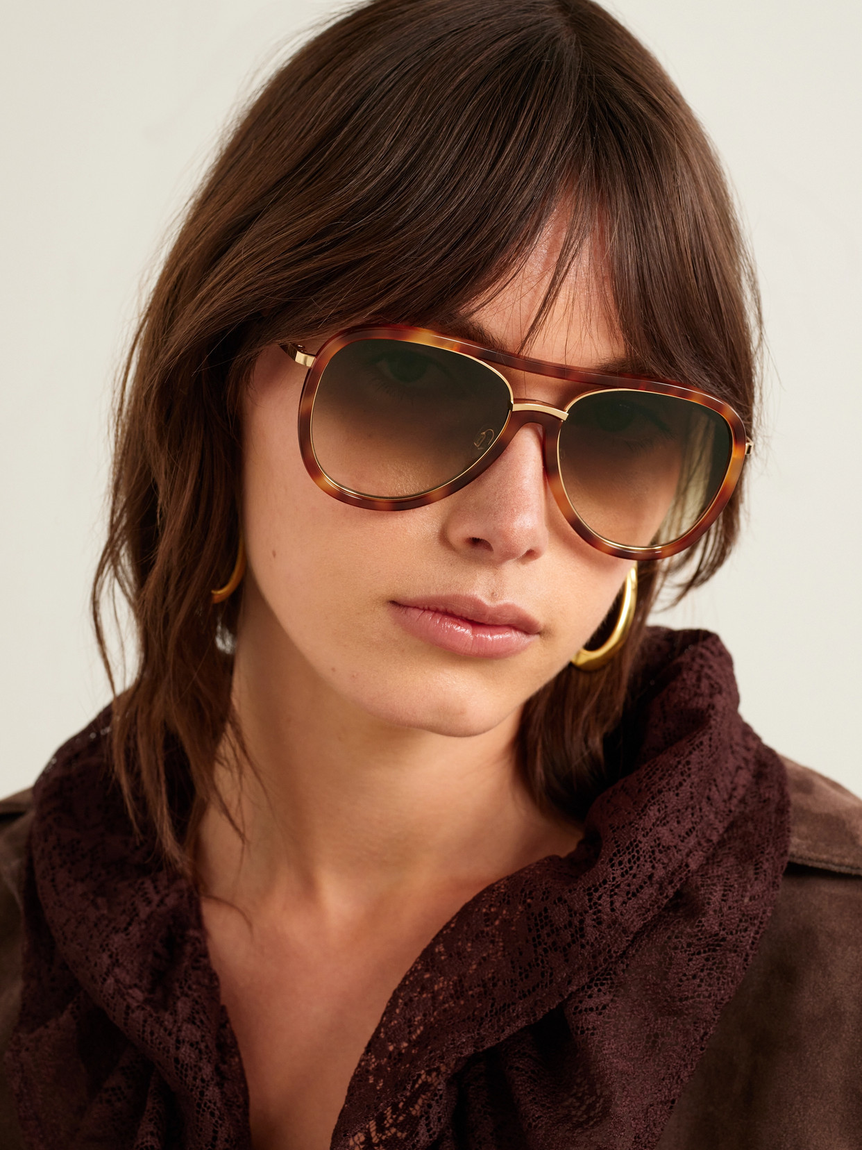 Barton Perreira Fossett Aviator-style Tortoiseshell Acetate And Gold-tone Titanium Sunglasses In Brown