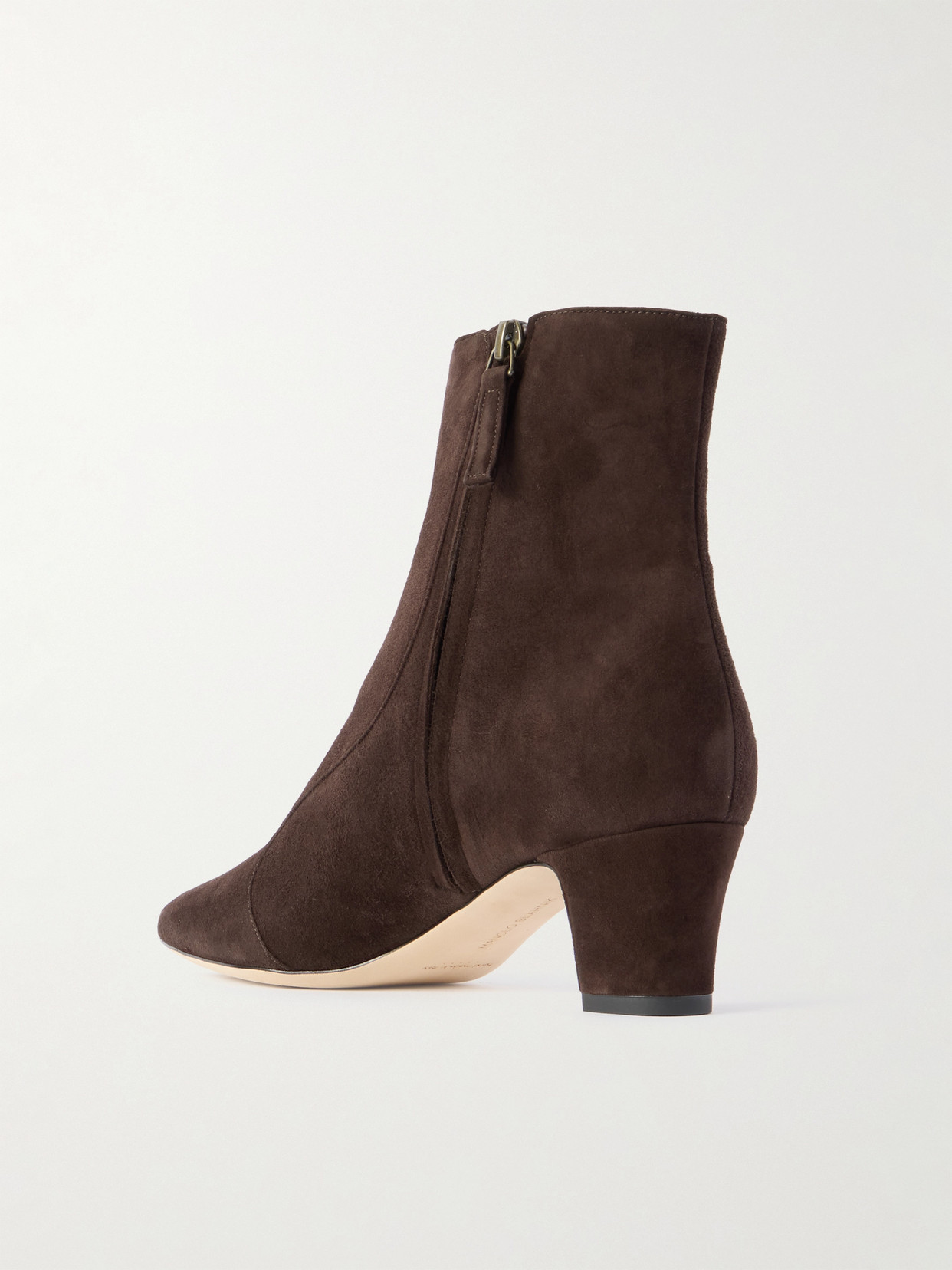 Manolo Blahnik 50mm Myconia Boots In Brown