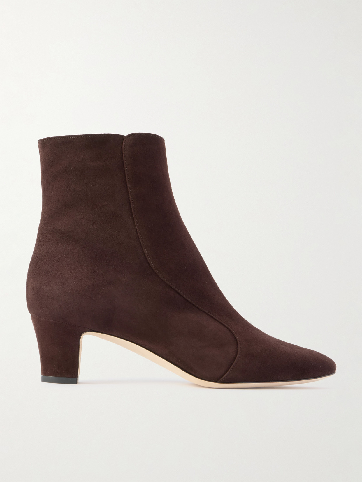 Manolo Blahnik Myconia 50 Suede Ankle Boots In Brown