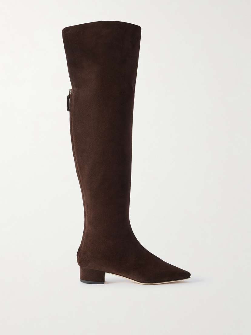 Manolo Blahnik Gore 30 Suede Over-the-knee Boots